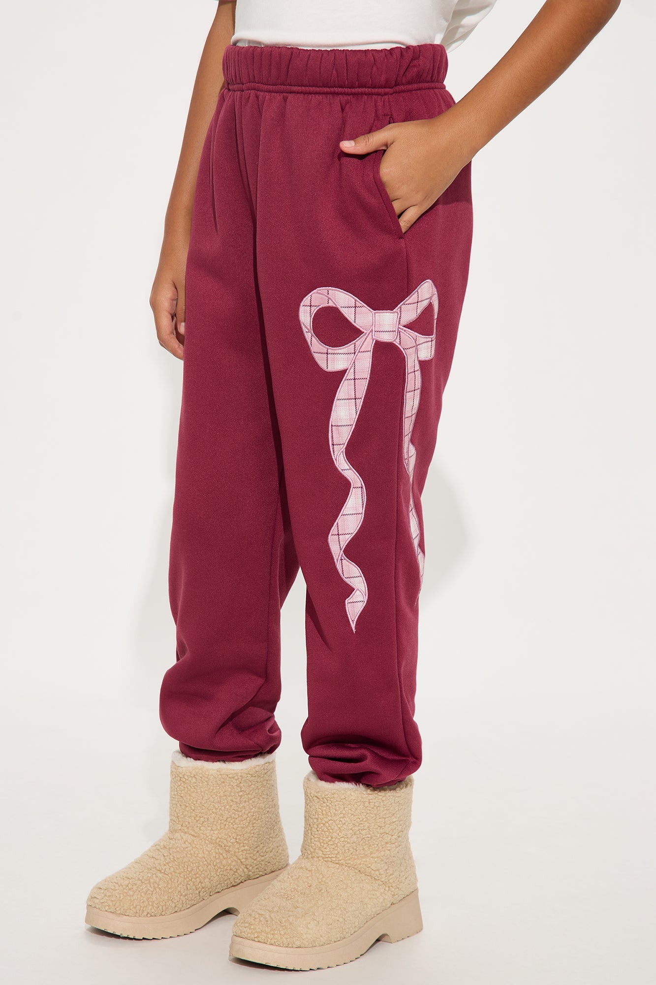Mini Always Pretty Jogger Pants - Burgundy