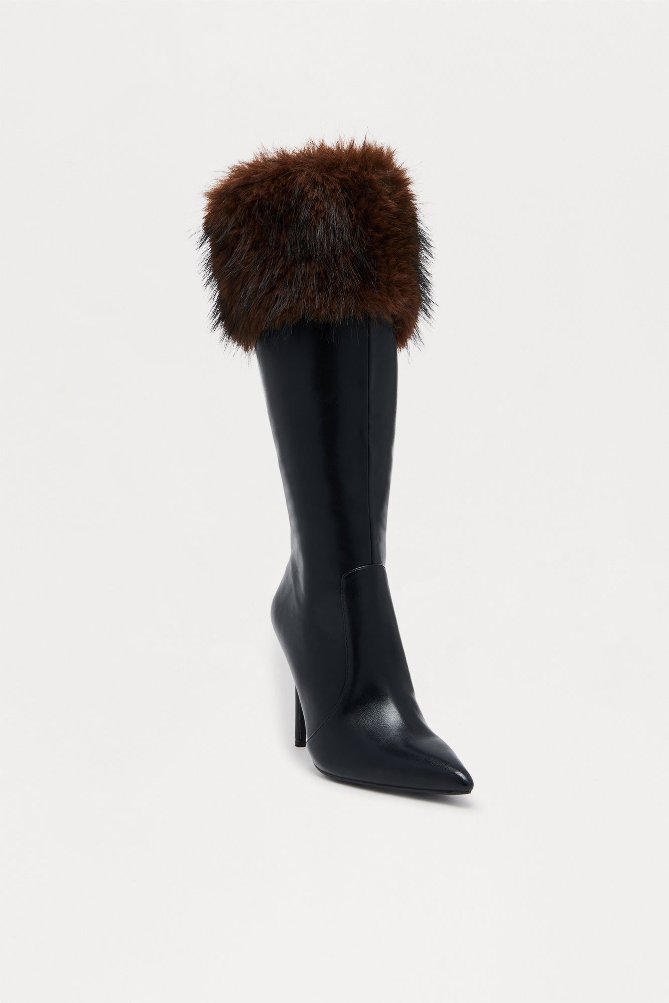 Manchester Faux Fur Trim Boots - Black