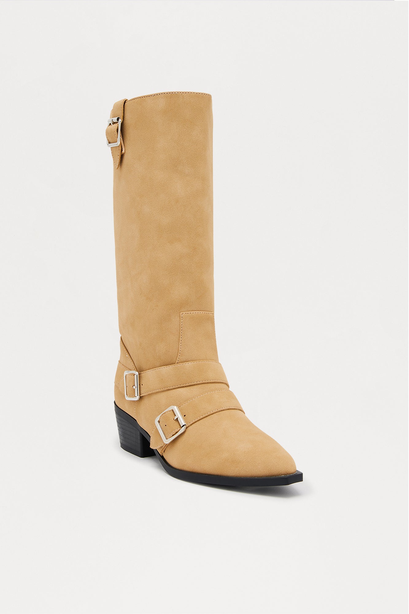 Easy Rider Buckle Boots - Taupe