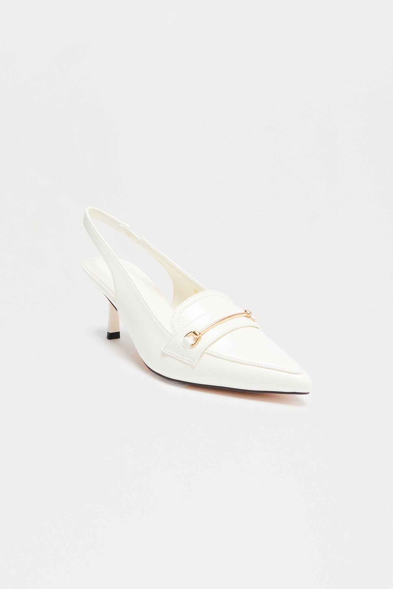 Sana Hardware Slingback Pumps - Cream
