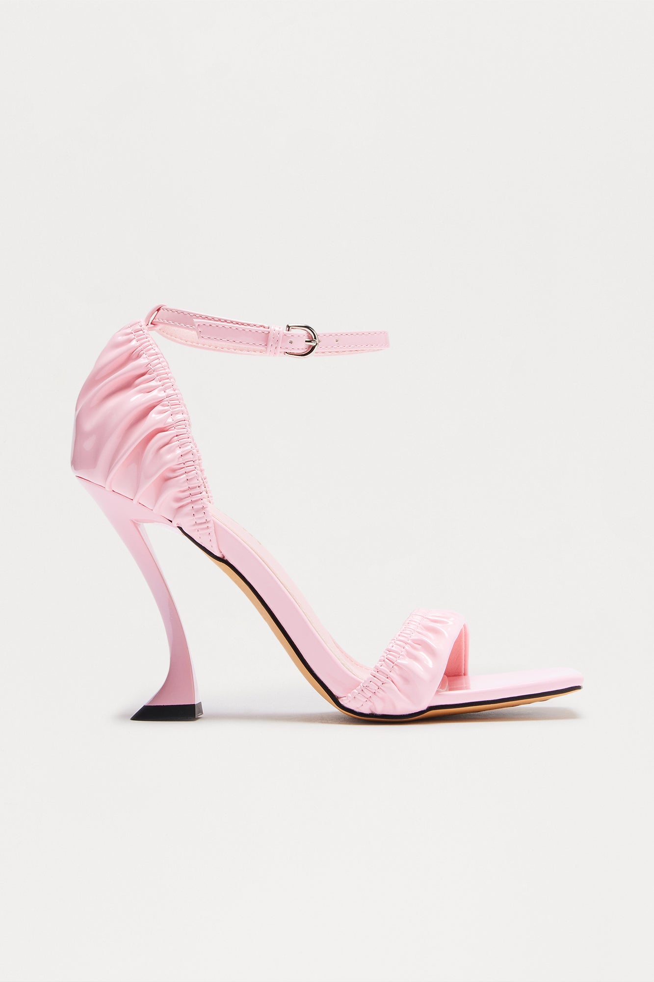 Damita Faux Patent Heels - Pink