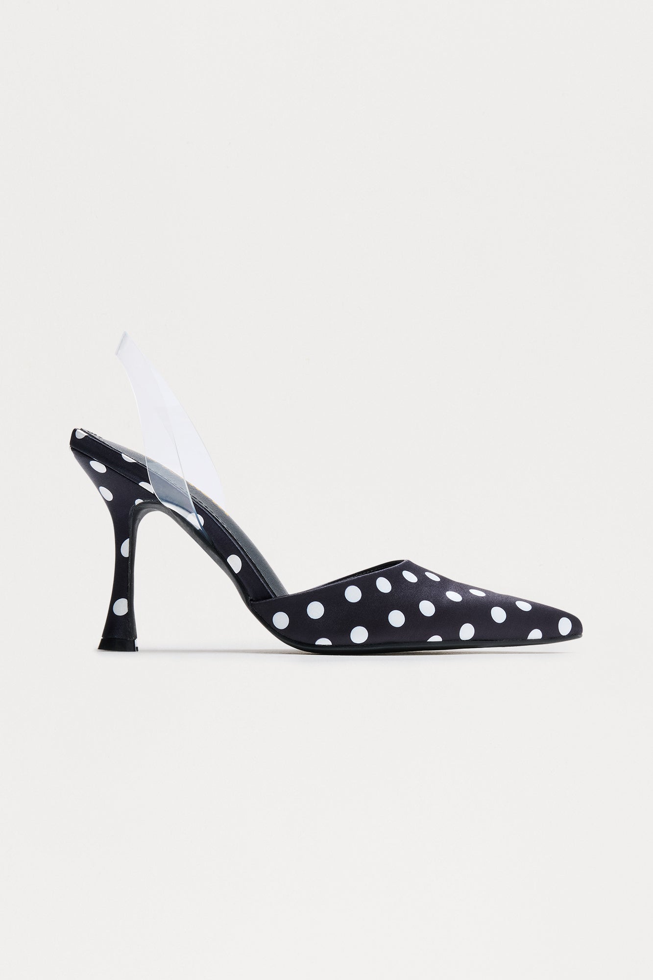 Iskra Satin Slingback Pumps - Black