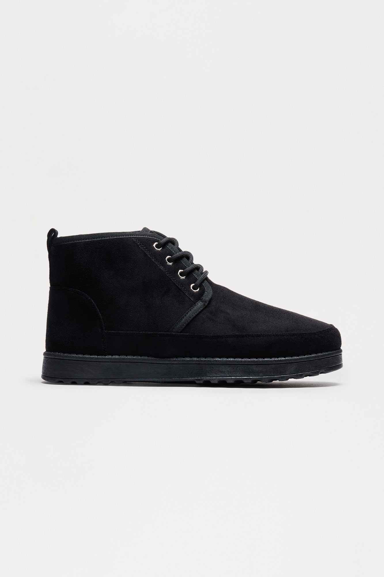 Brooklyn Step Faux Suede Boot - Black