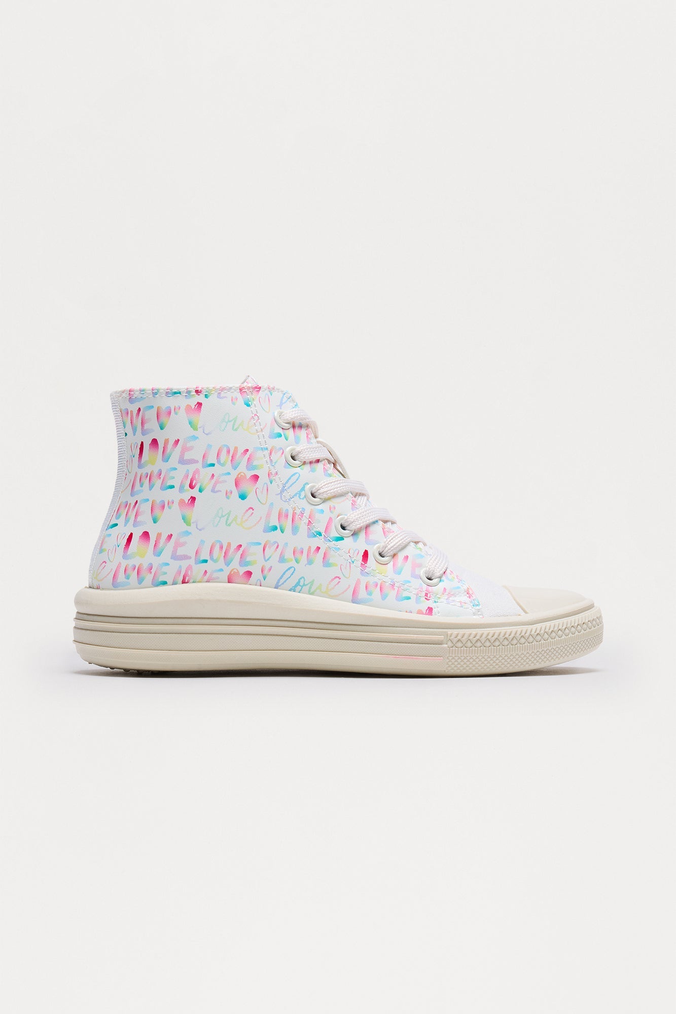 Mini So Much Love High Top Sneakers - White