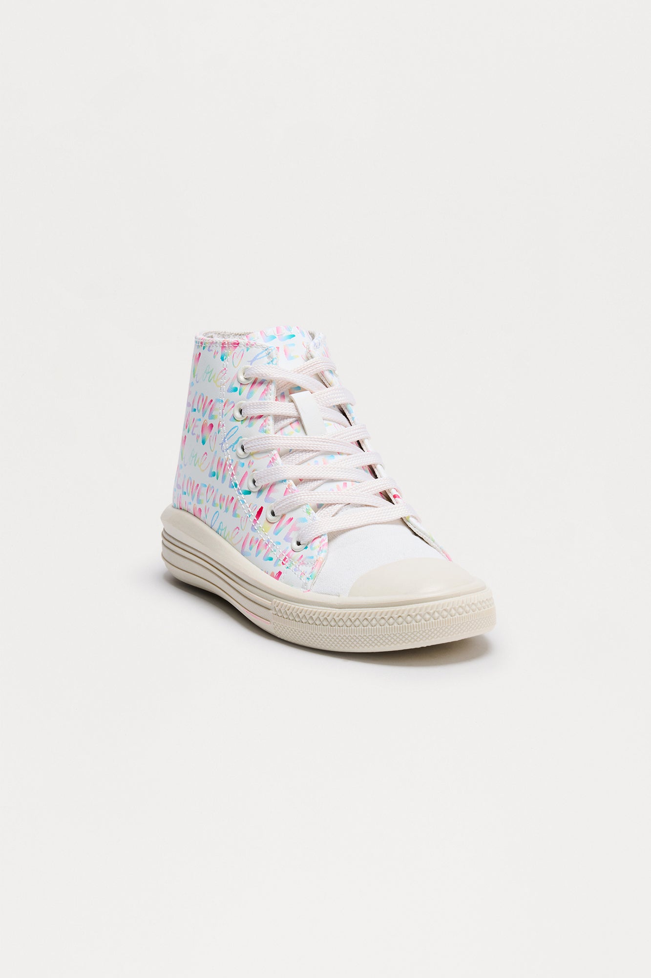Mini So Much Love High Top Sneakers - White