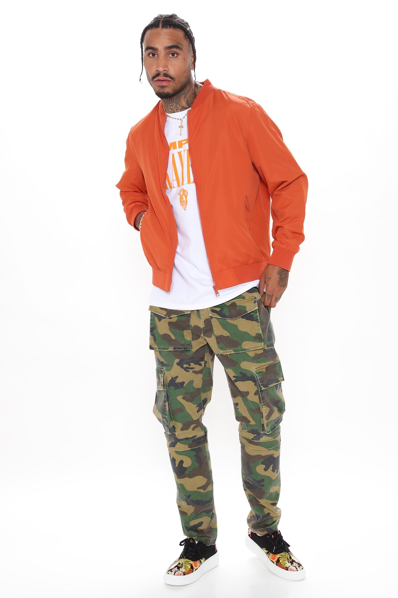 Eddie Bomber Jacket - Orange