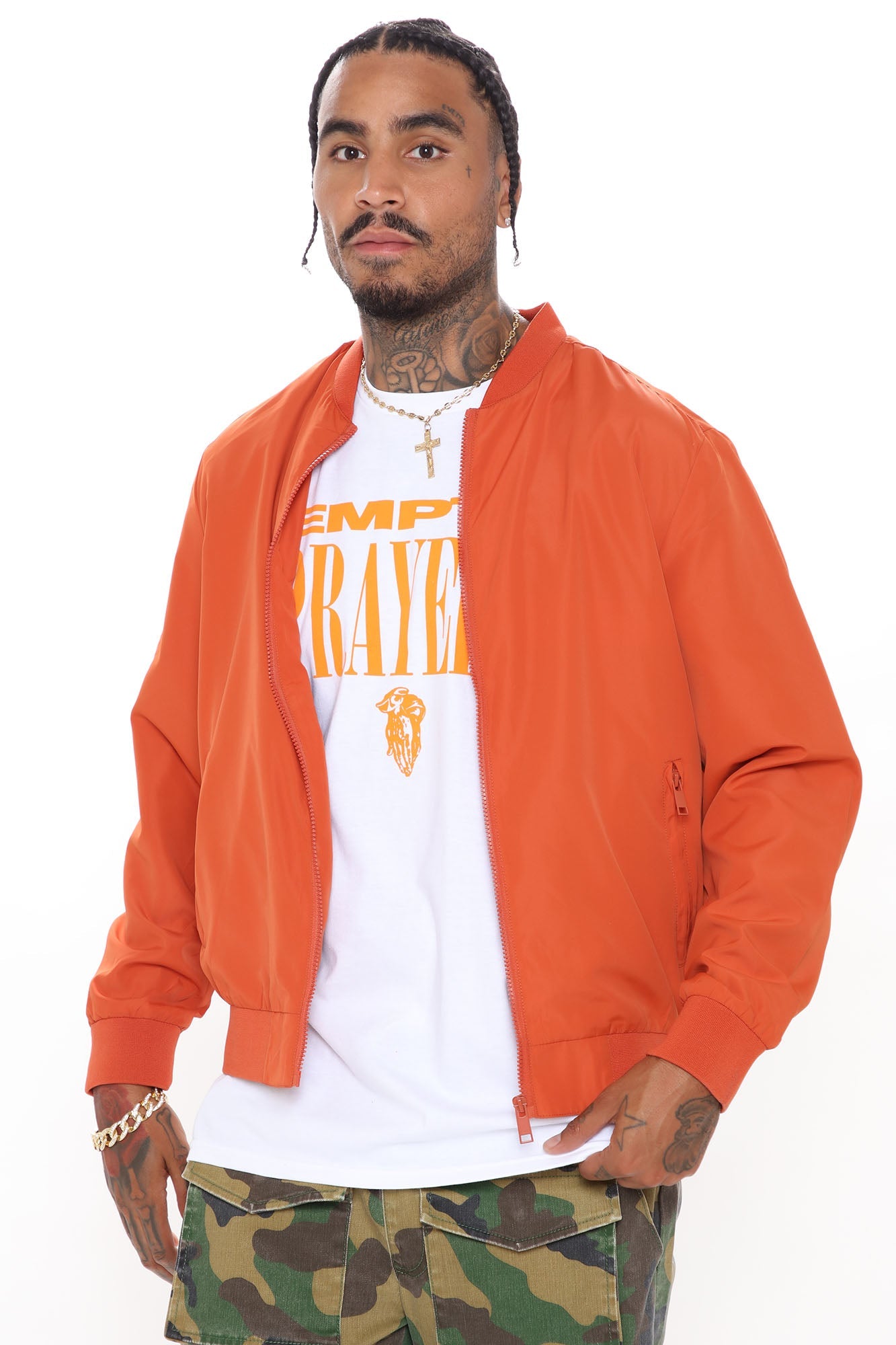 Eddie Bomber Jacket - Orange