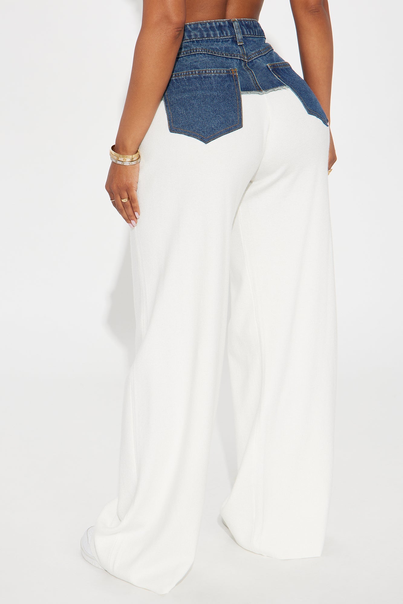 Aniston Contrast Pant - White/combo
