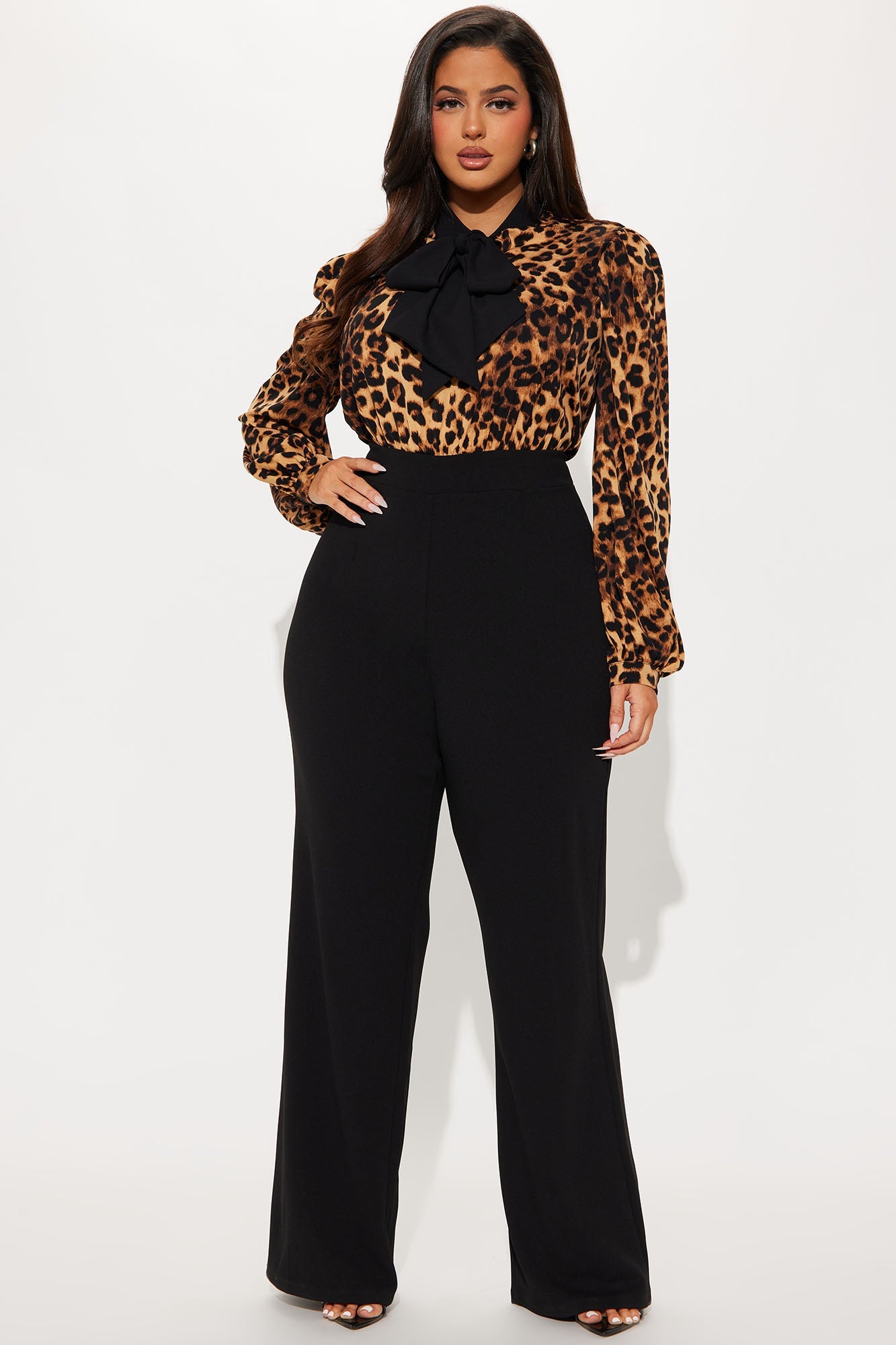 Check The Facts Jumpsuit - Brown/combo
