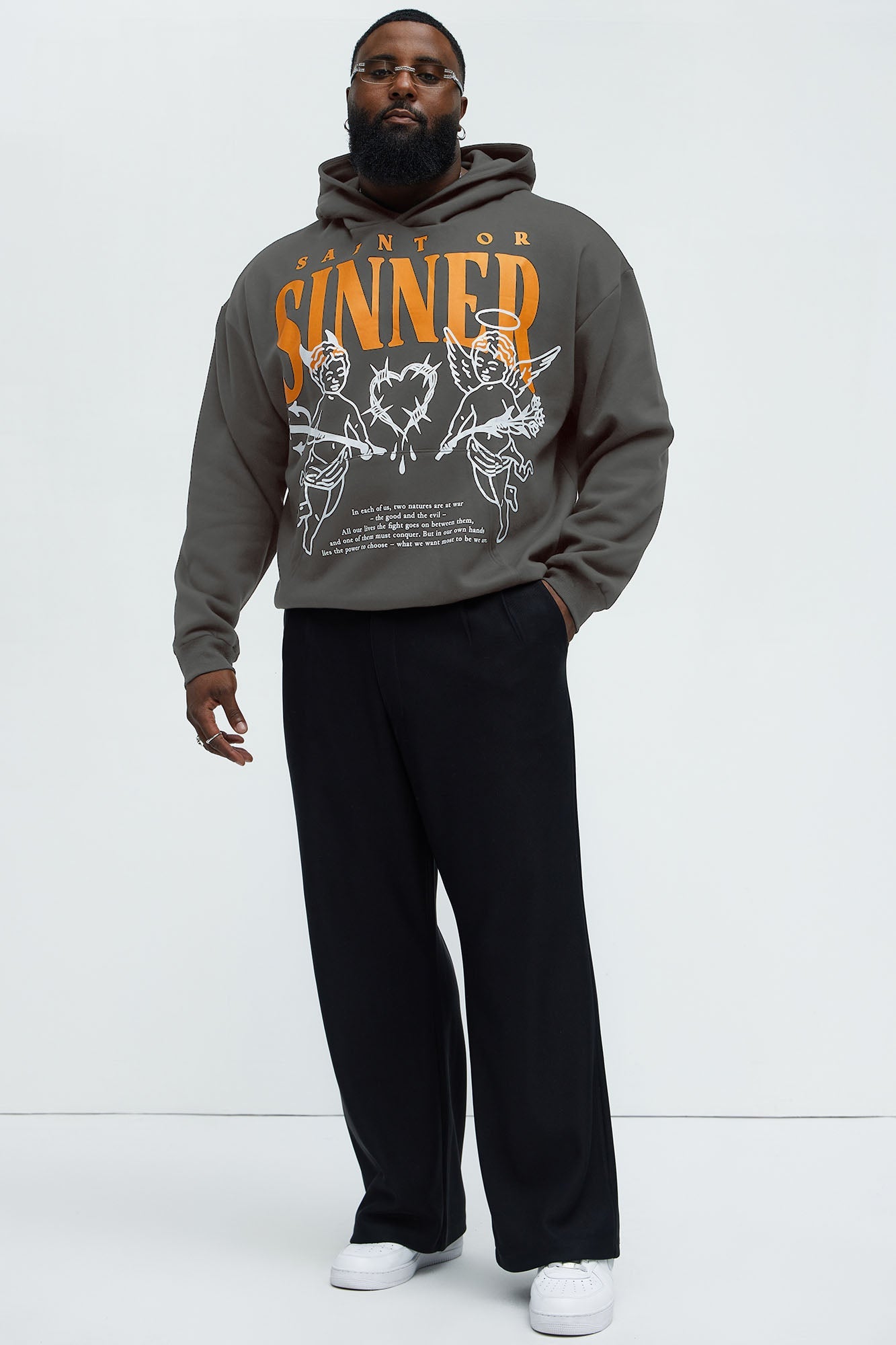 Saint Or Sinner Hoodie - Grey