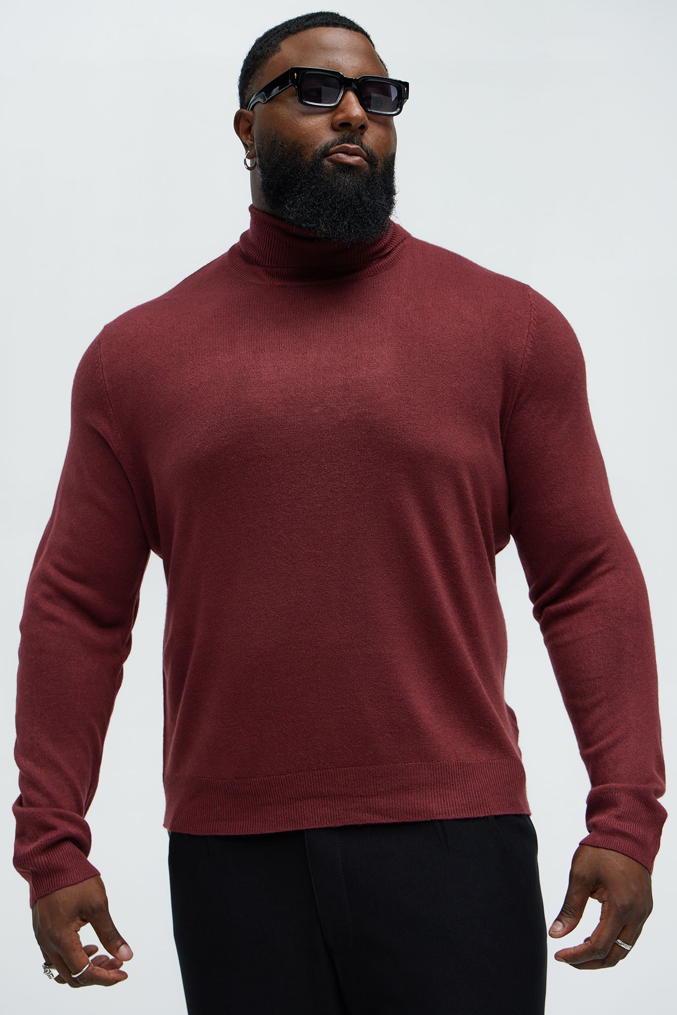 DeAngelo Turtleneck Sweater - Burgundy