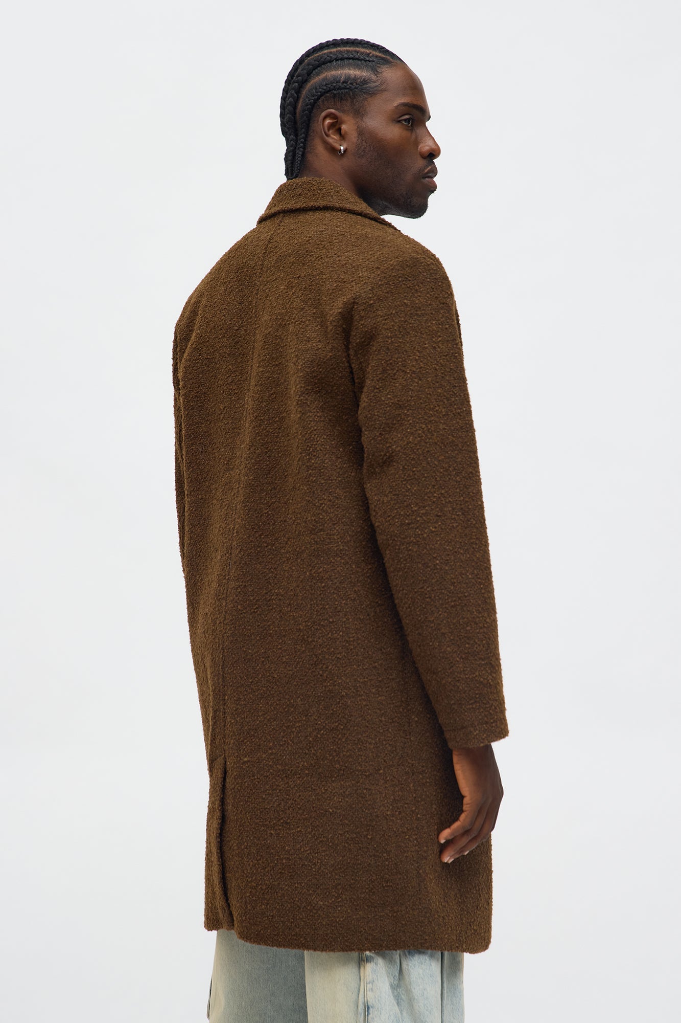 Textured Upper East Side Boucle Car Coat - Brown