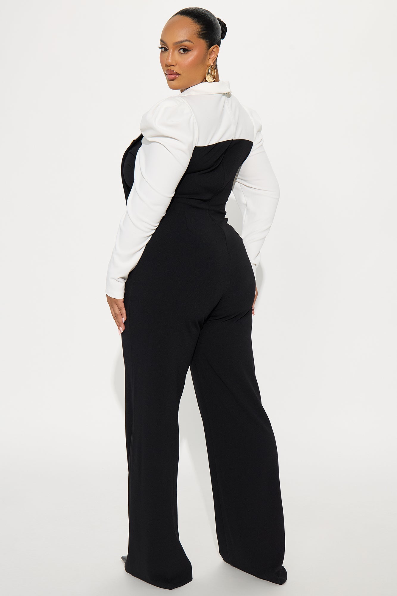 High Maintenance Wide Leg Jumpsuit - Black/White