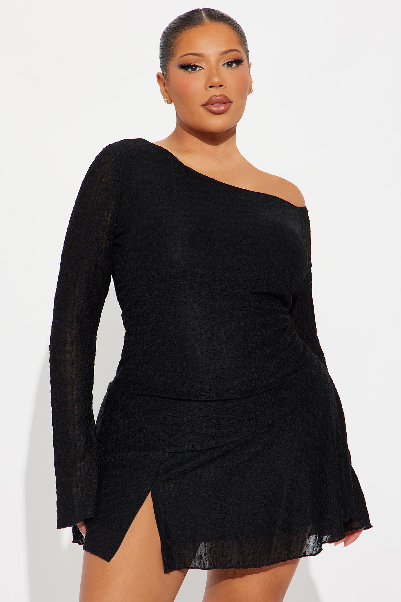 Just For The Night Lace Micro Mini Dress - Black
