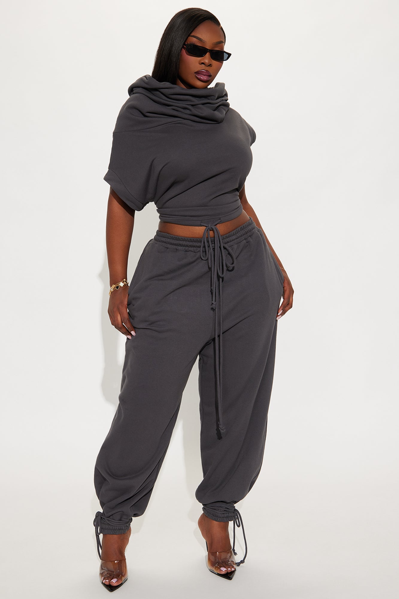 Alexa Jogger Pant Set - Charcoal