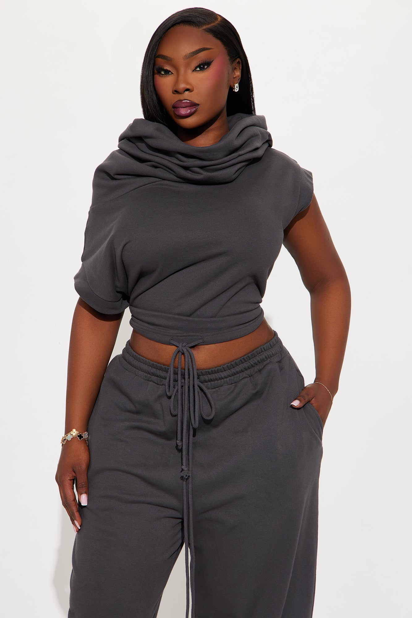 Alexa Jogger Pant Set - Charcoal