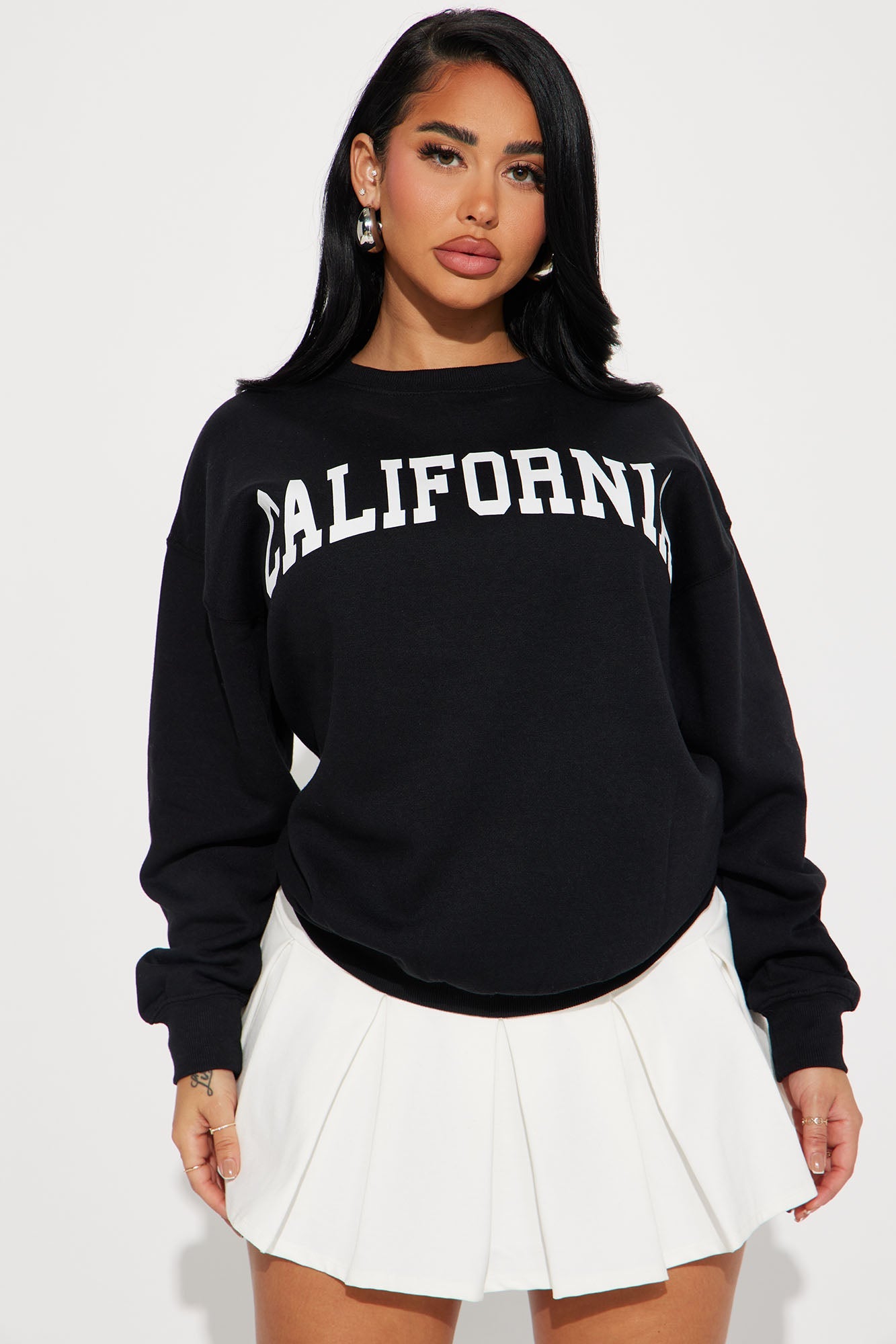 California Vintage Crew Neck Sweatshirt - Black