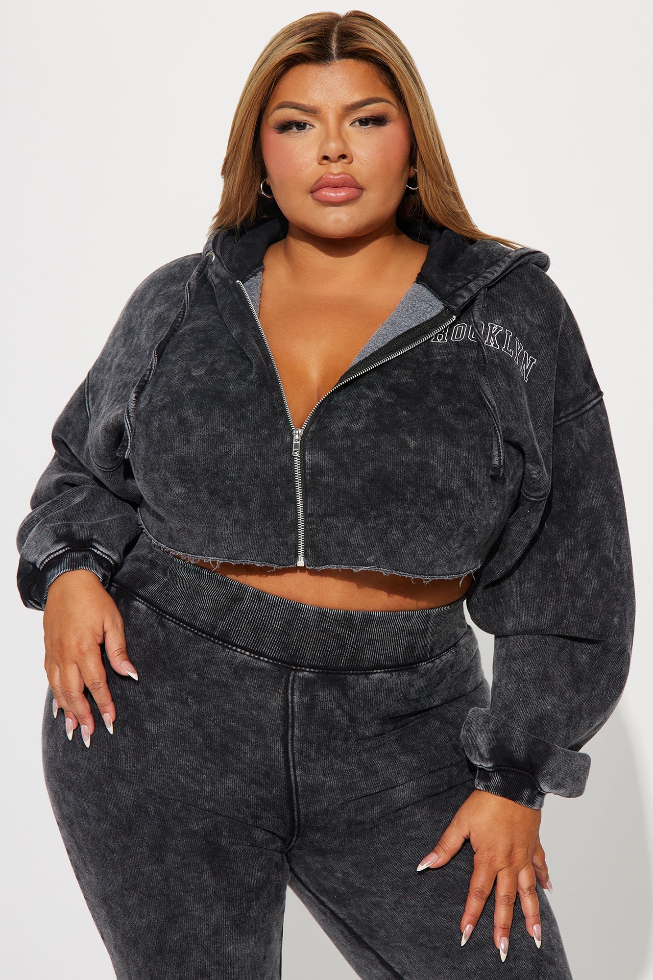 Brooklyn City Washed Hoodie - Black Wash