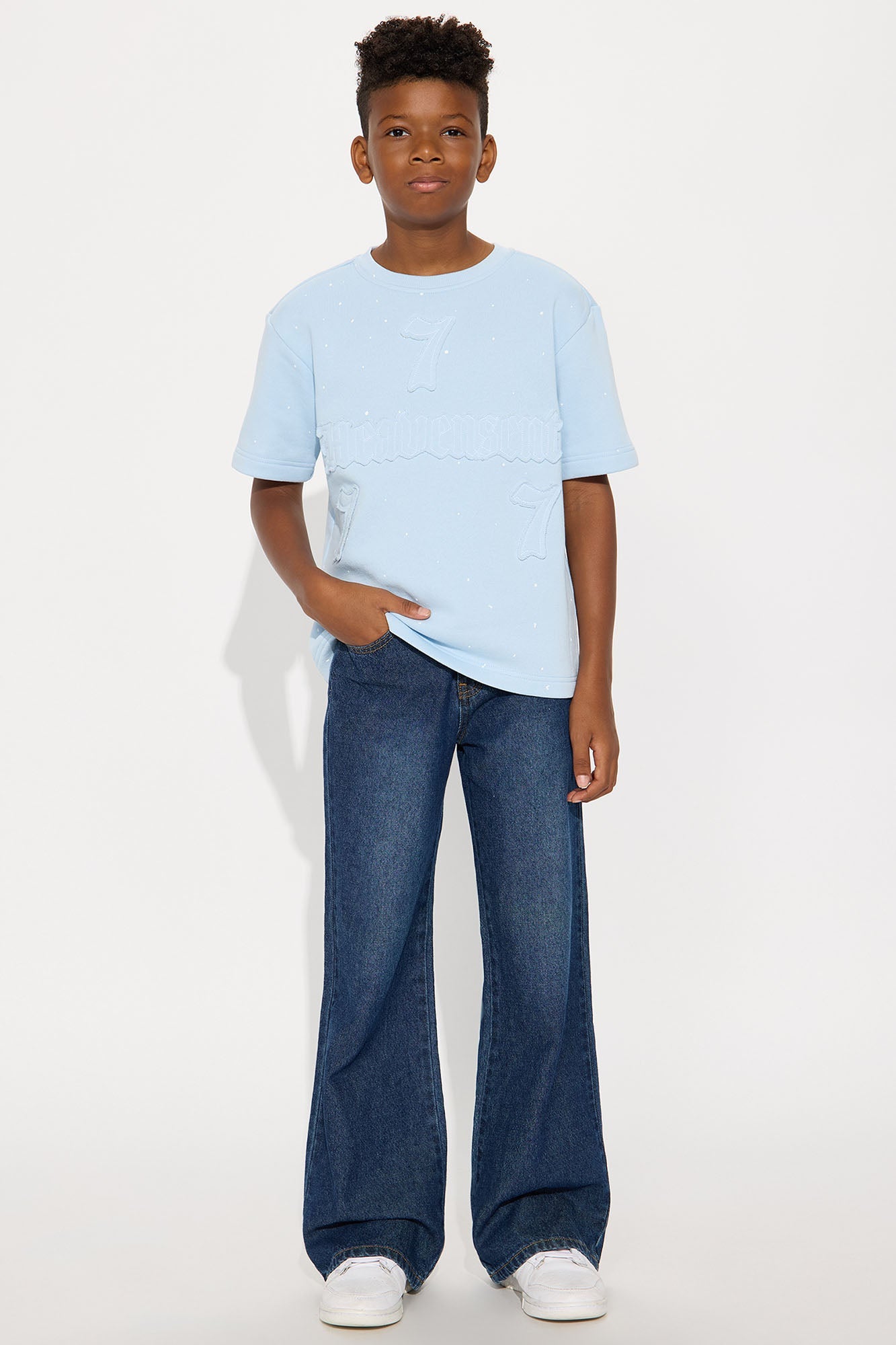 Mini Relaxed Heavensent 777 Short Sleeve Tee - Blue/combo