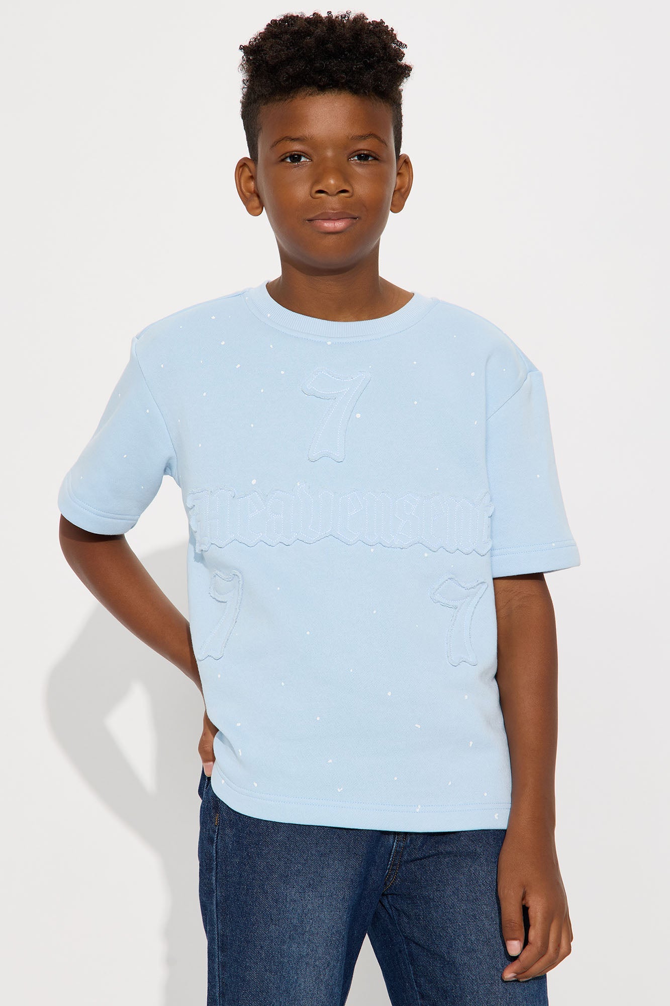 Mini Relaxed Heavensent 777 Short Sleeve Tee - Blue/combo