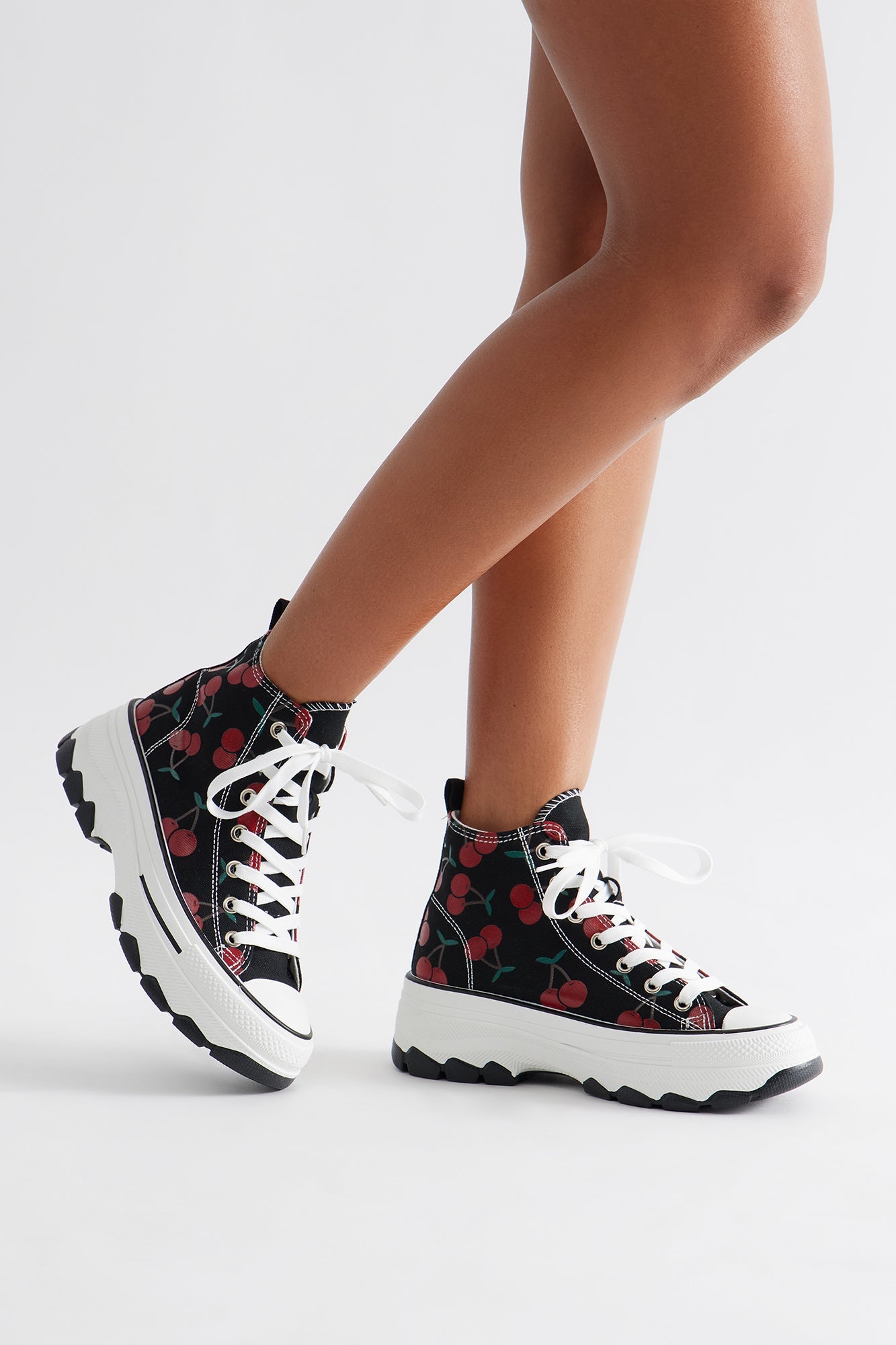 Cherry Berry High Top Sneakers - Black