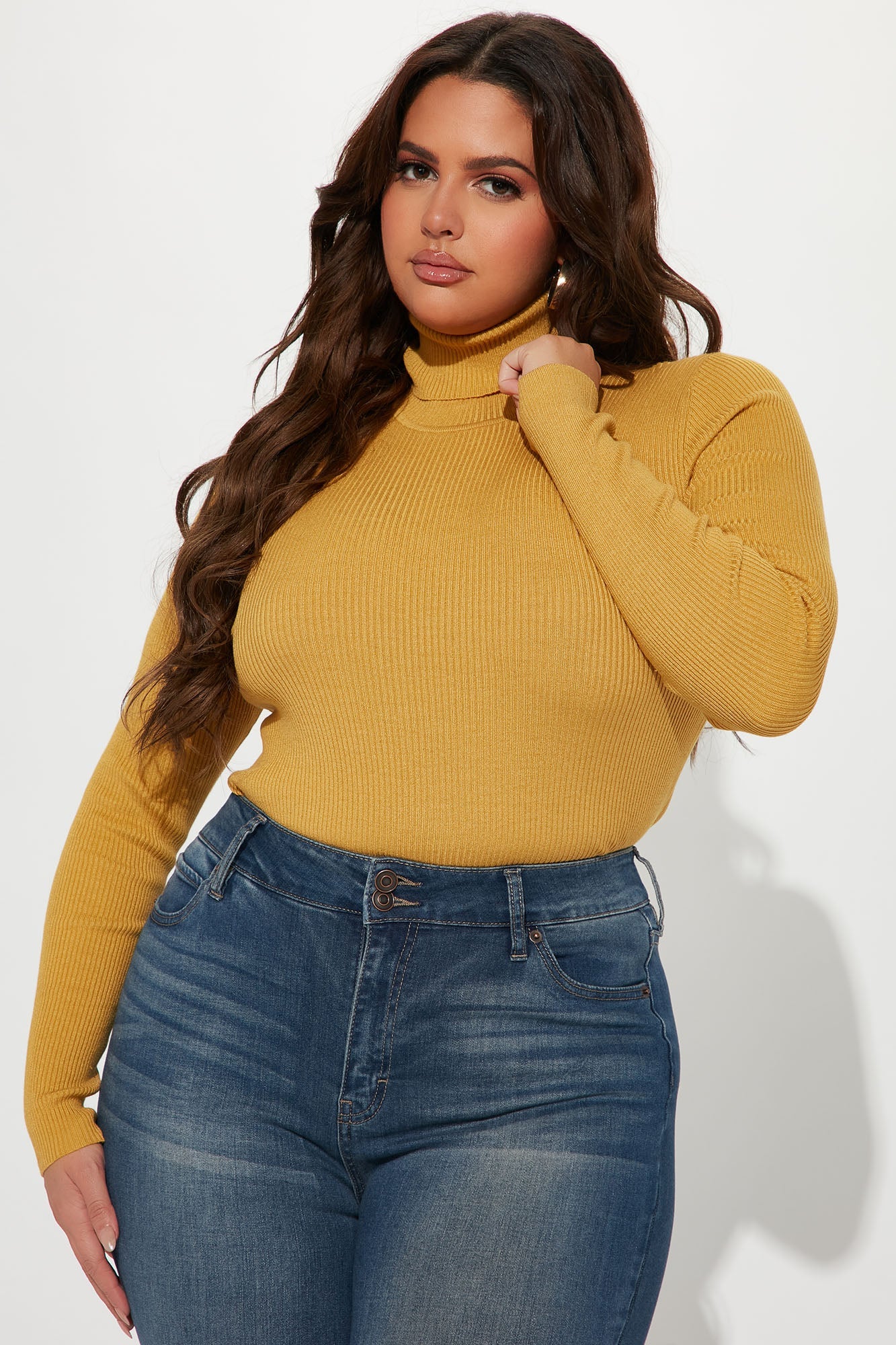 Tara Turtle Neck Sweater - Mustard