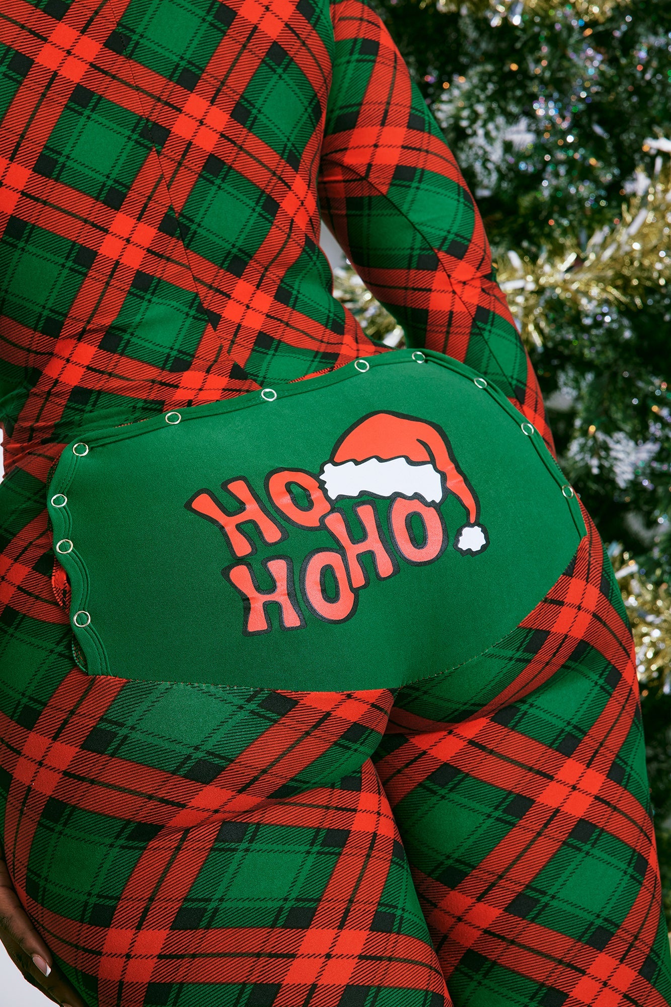 Ho Ho Holidays PJ Jumpsuit Onesie - Red/combo