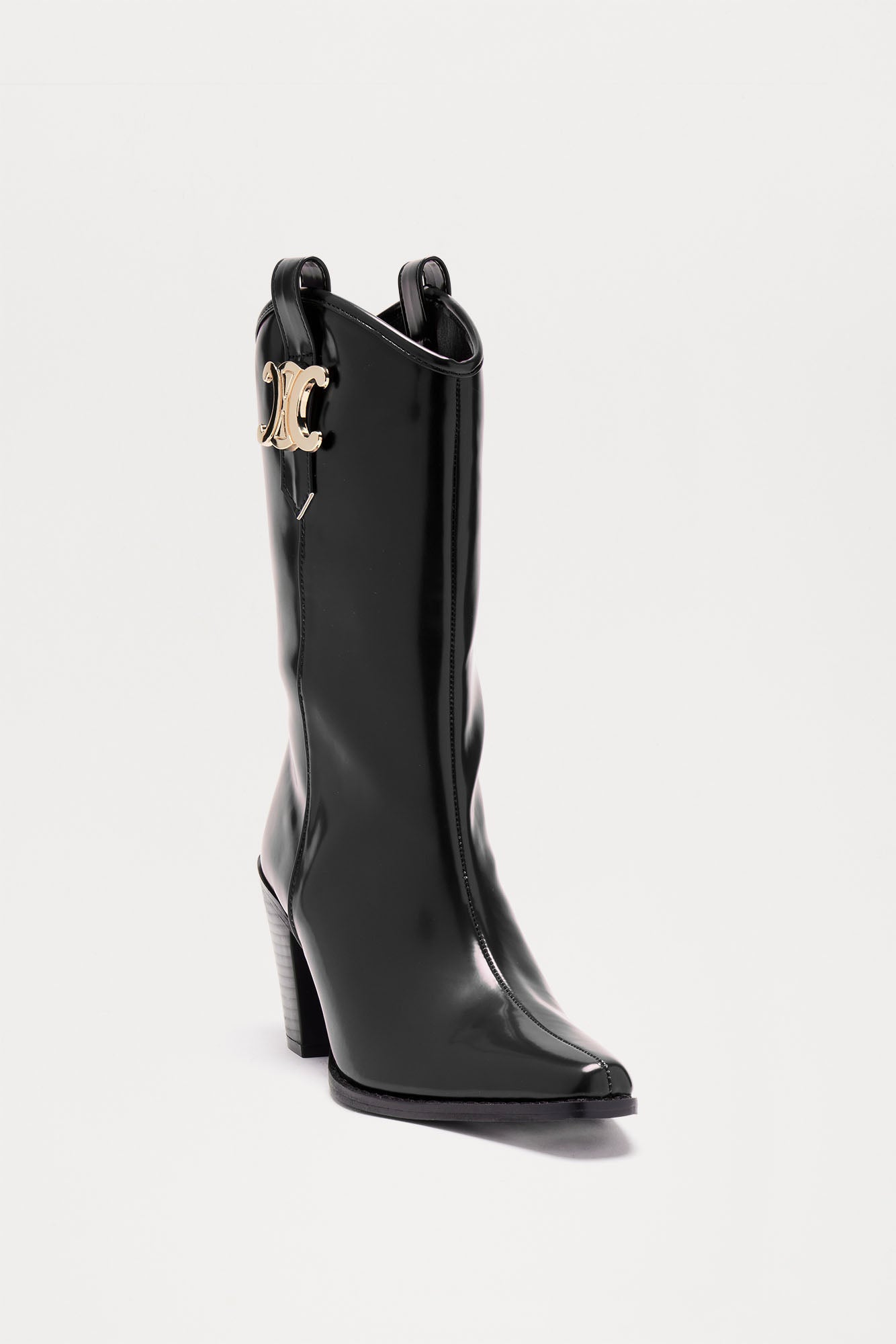 Clover Cowboy Boots - Black