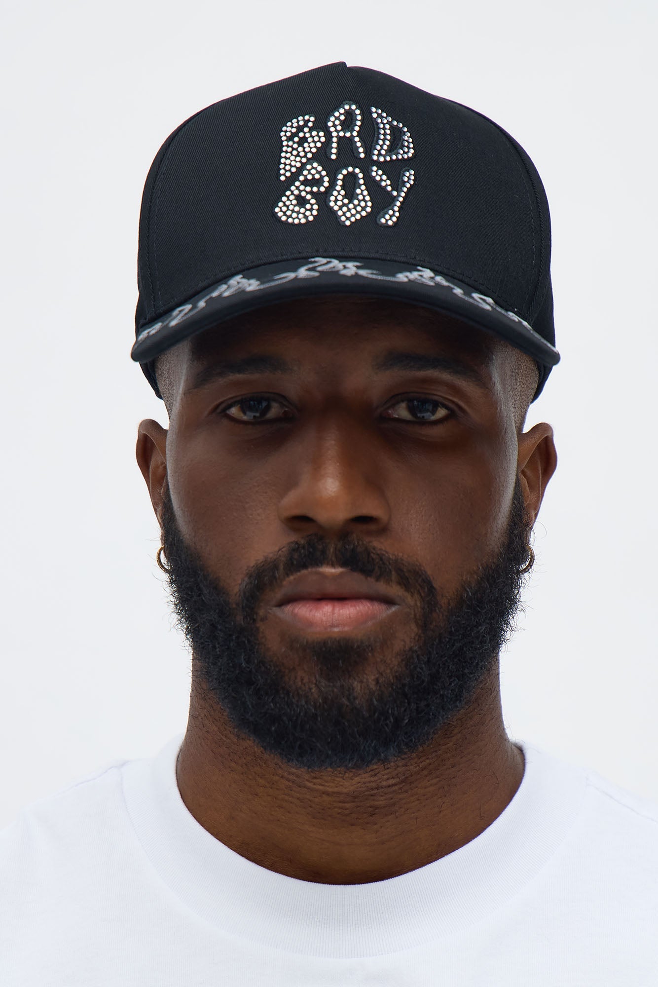 Bad Boy Stoned Structured Snapback Hat - Black