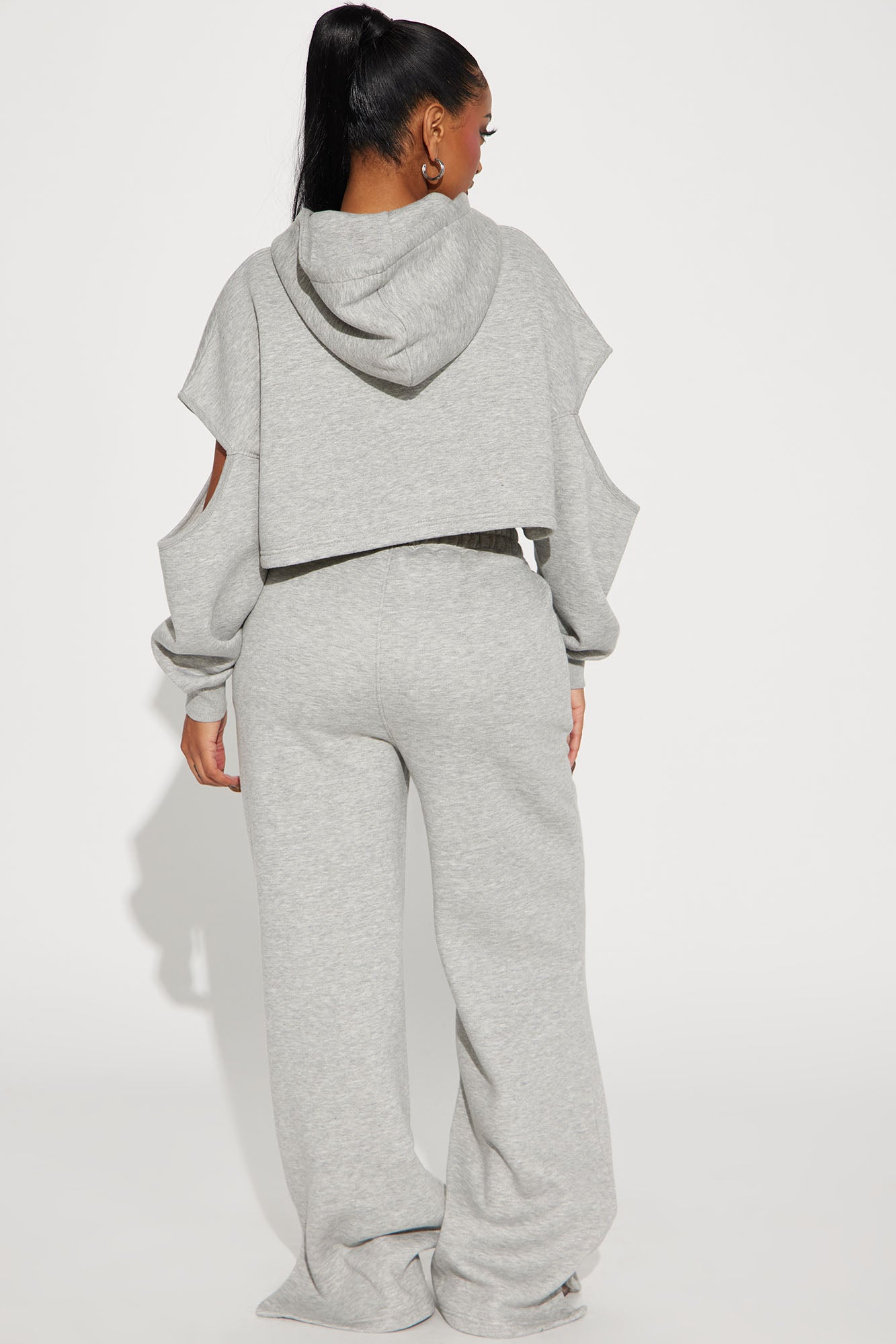 Daily Routine Fleece Pant Set - Heather Grey