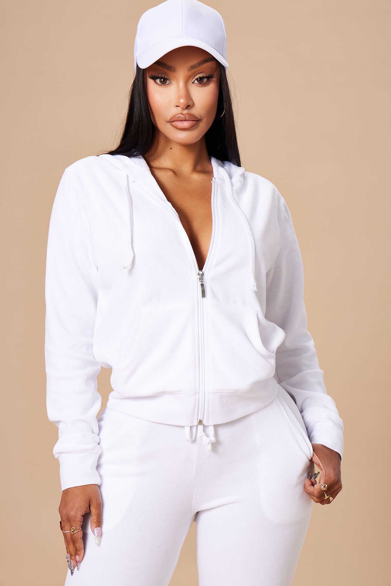 The Original Trendsetter Velour Set - White