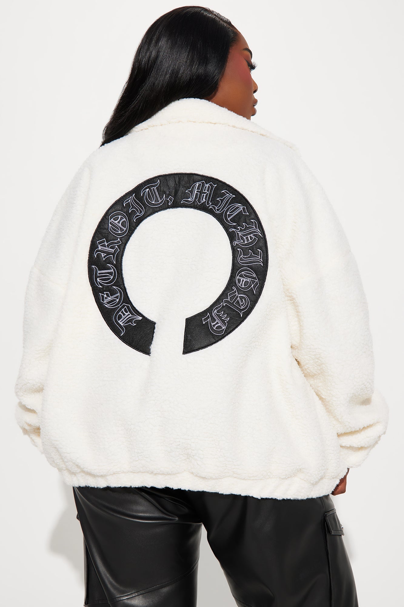Streets of Detroit Sherpa Jacket - Cream