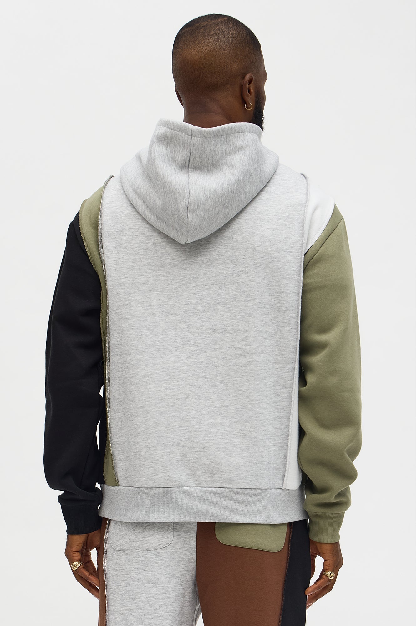 888 Patchwork Hoodie - Multi Color
