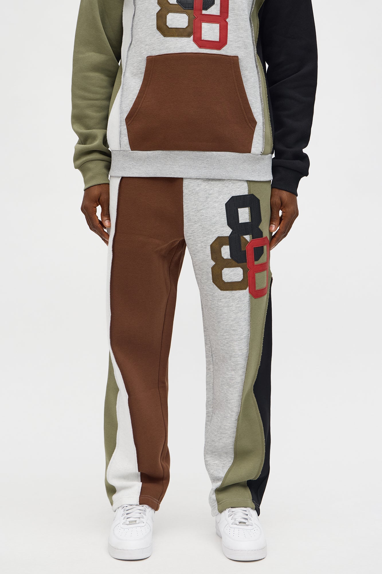 Straight 888 Patchwork Sweatpants - Multi Color