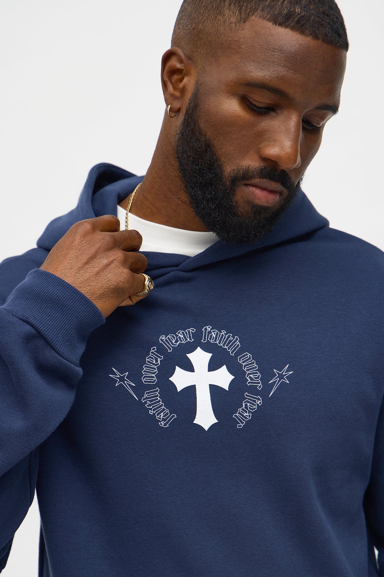 Faith Always Prevails Hoodie - Navy