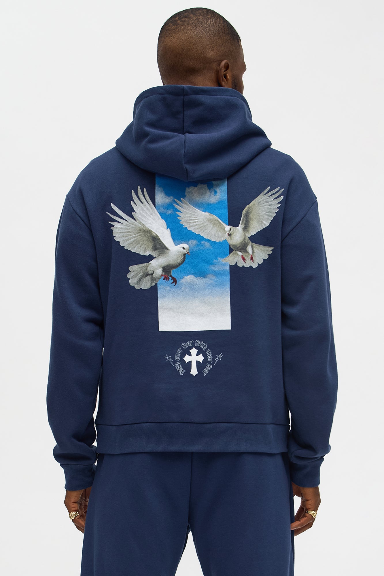 Faith Always Prevails Hoodie - Navy