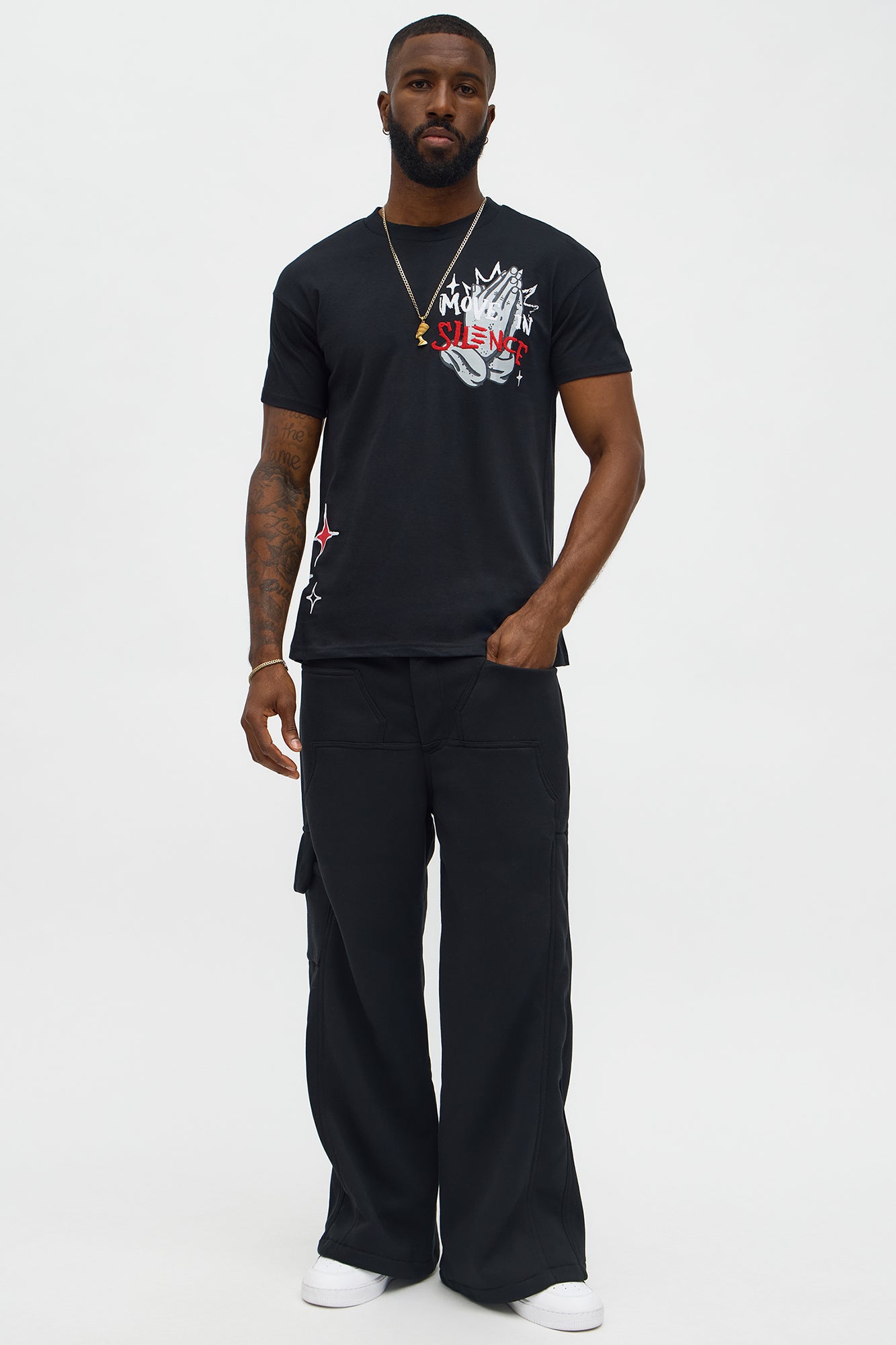 Move In Silence Antisocial Short Sleeve Tee - Black