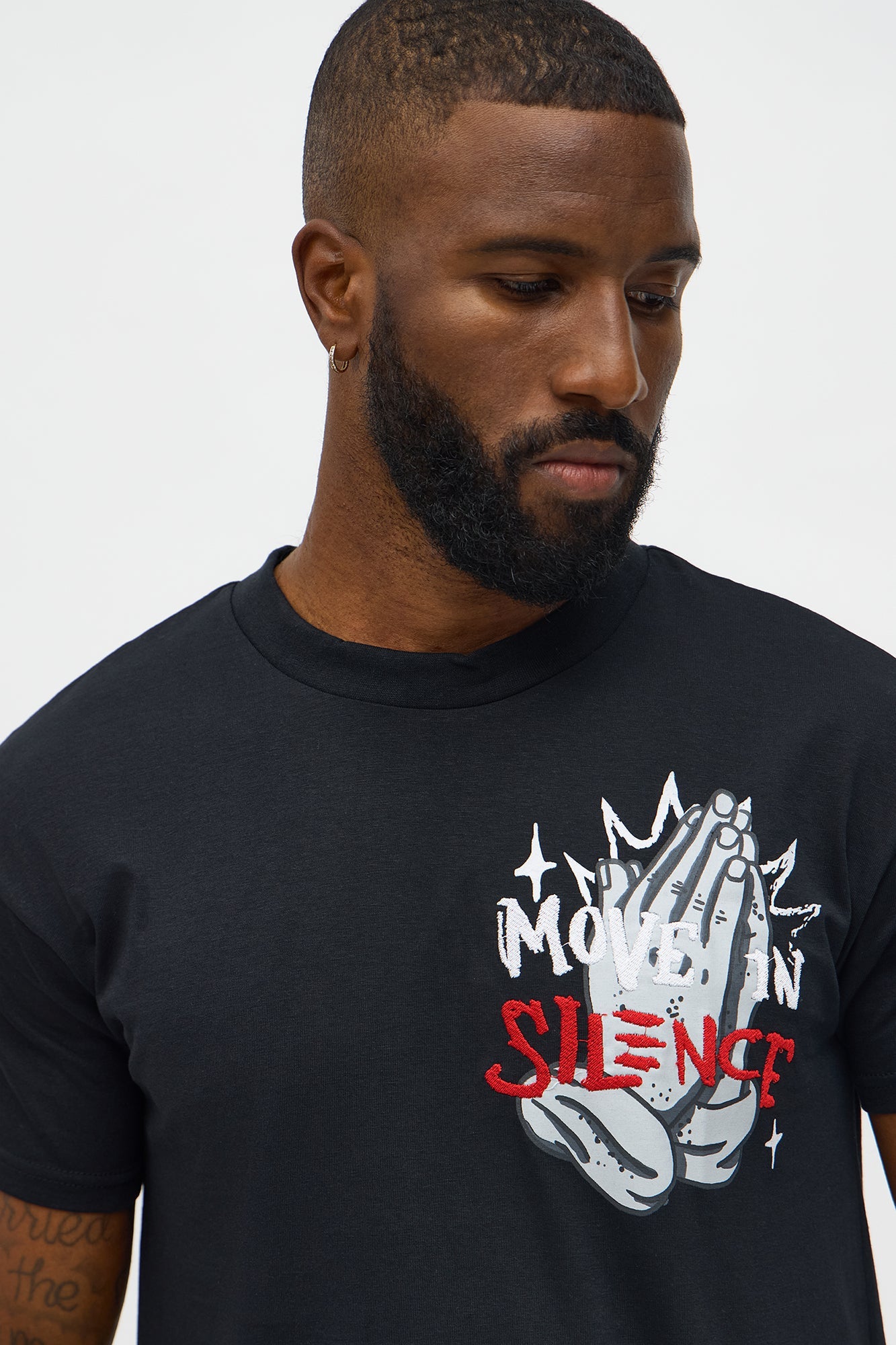 Move In Silence Antisocial Short Sleeve Tee - Black