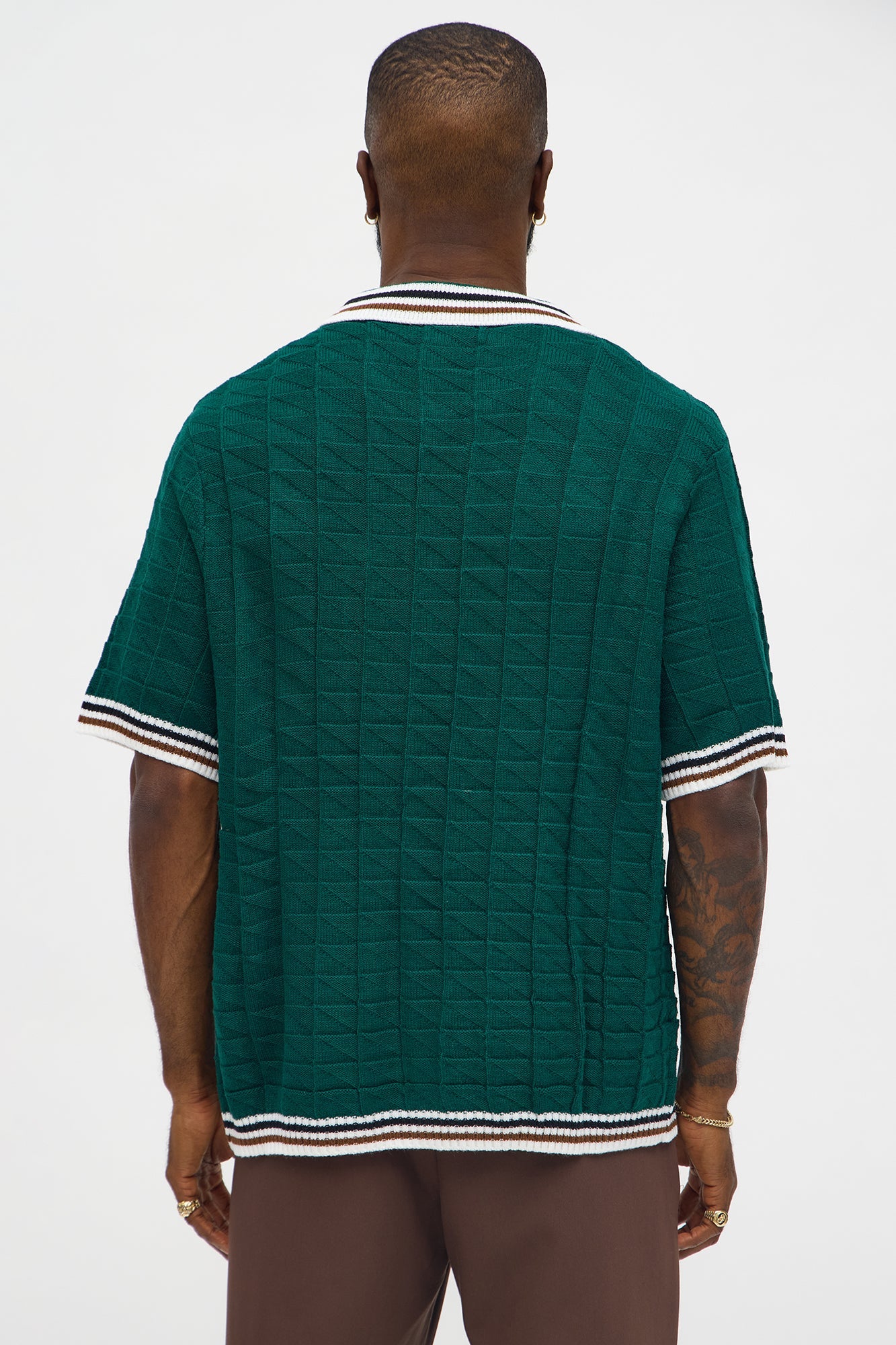 Preppy Life Short Sleeve Button Up - Green