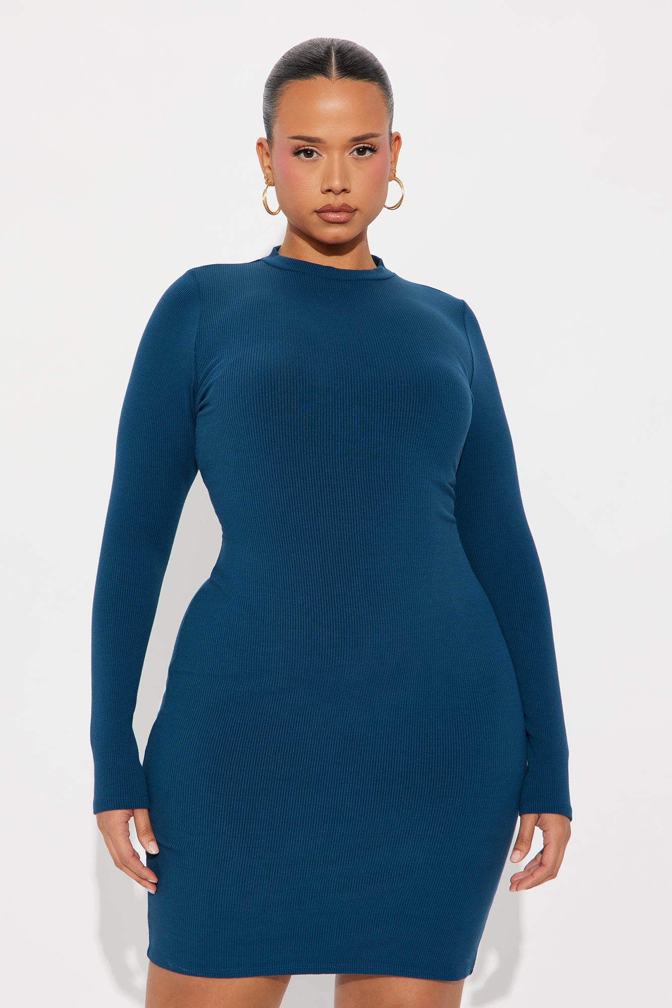 Bella Snatched Mini Dress - Teal