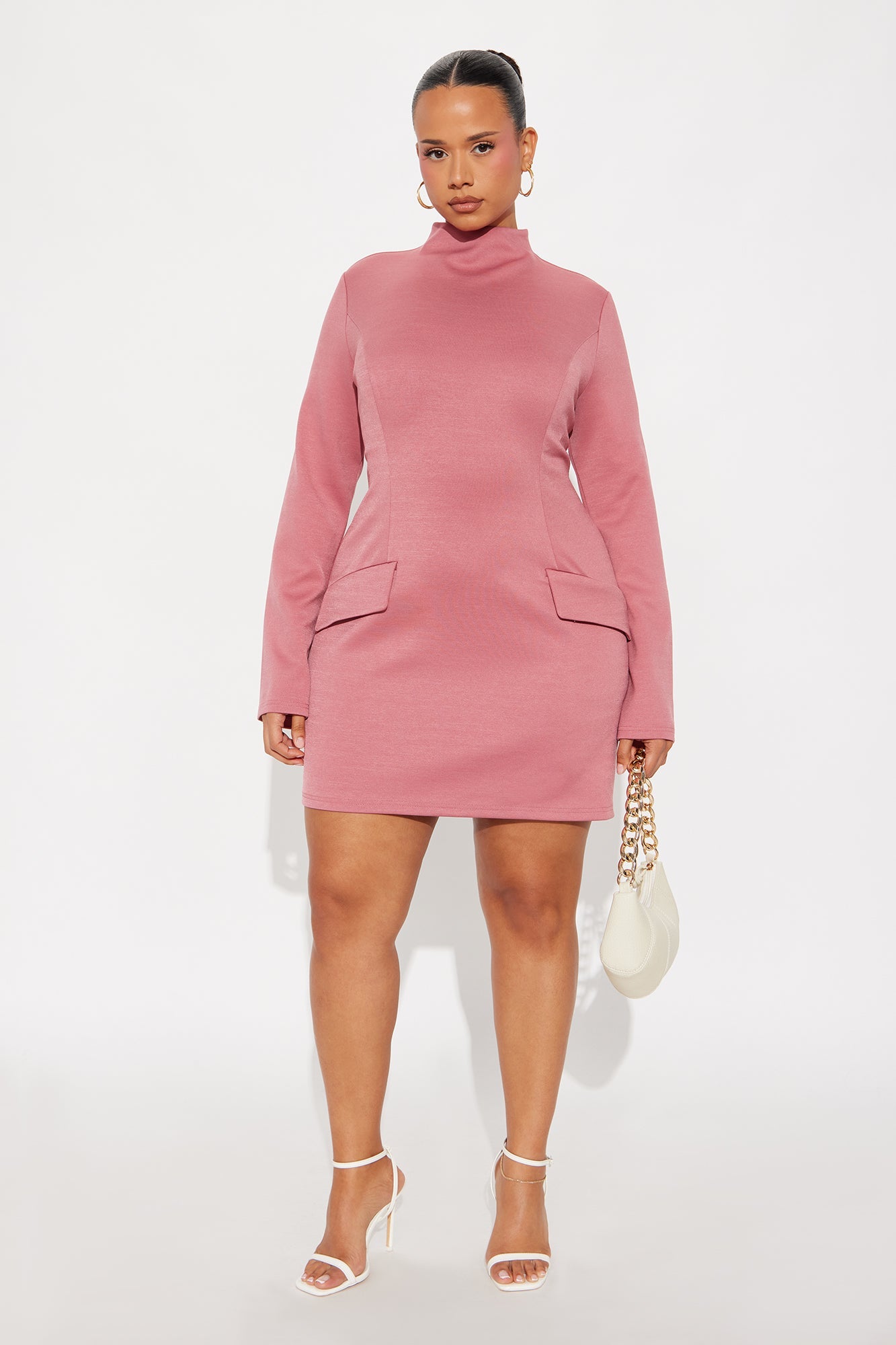 Above Average Ponte Mini Dress - Mauve