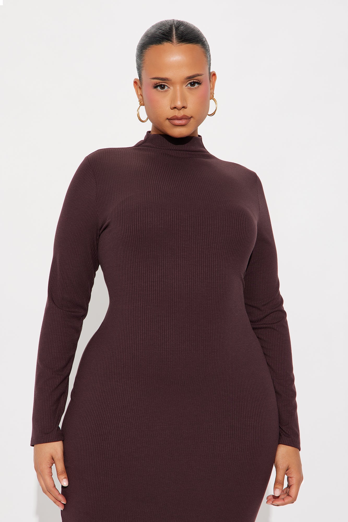 Happy Hour Feels Midi Dress - Chocolate