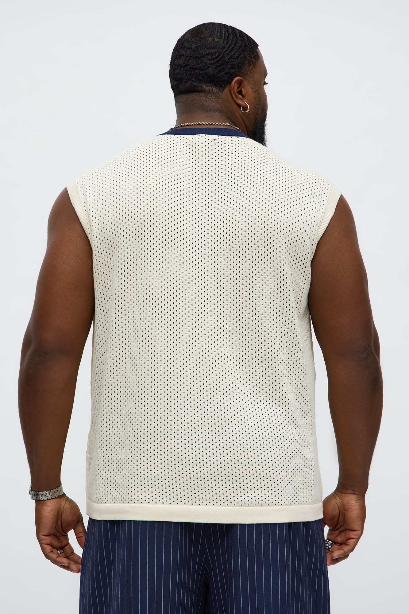 Knit Retro Jersey Tank - Off White/combo