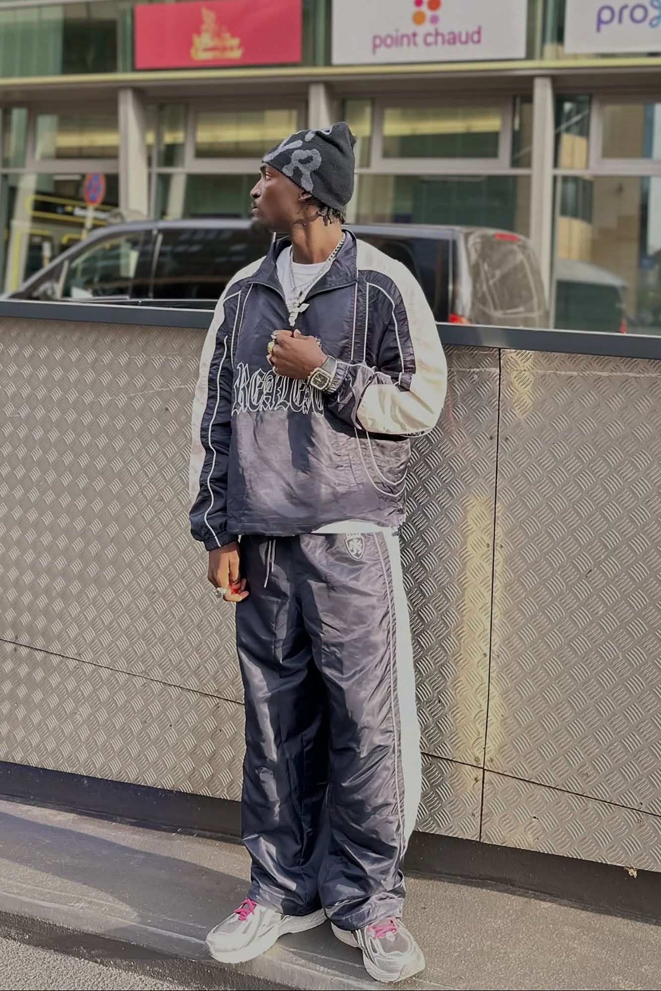 Straight Realest Flow Nylon Pant - Navy/combo