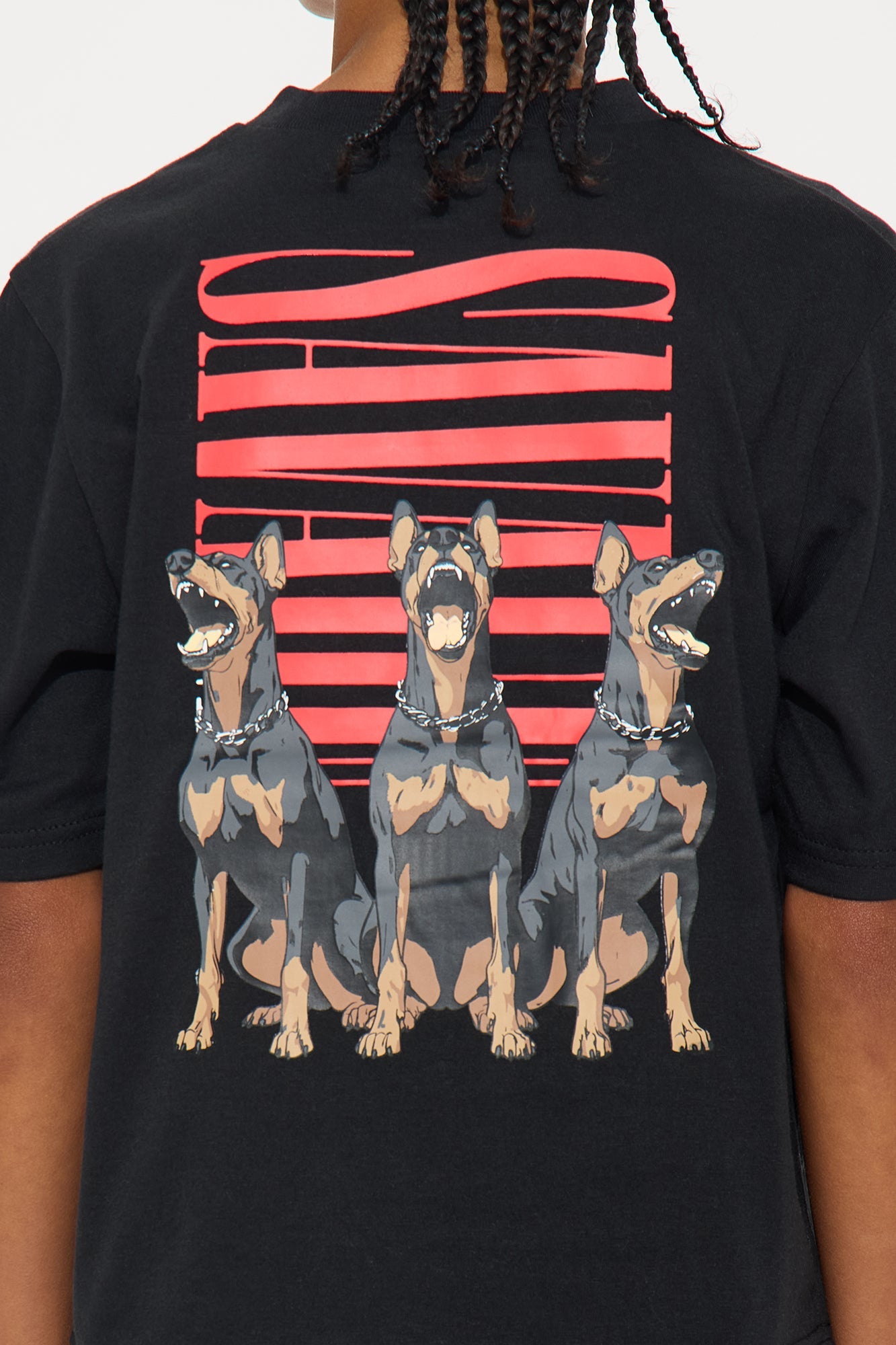 Mini Savage Dog Front/Back T-Shirt And Cargo Jogger Pant Set - Black/combo