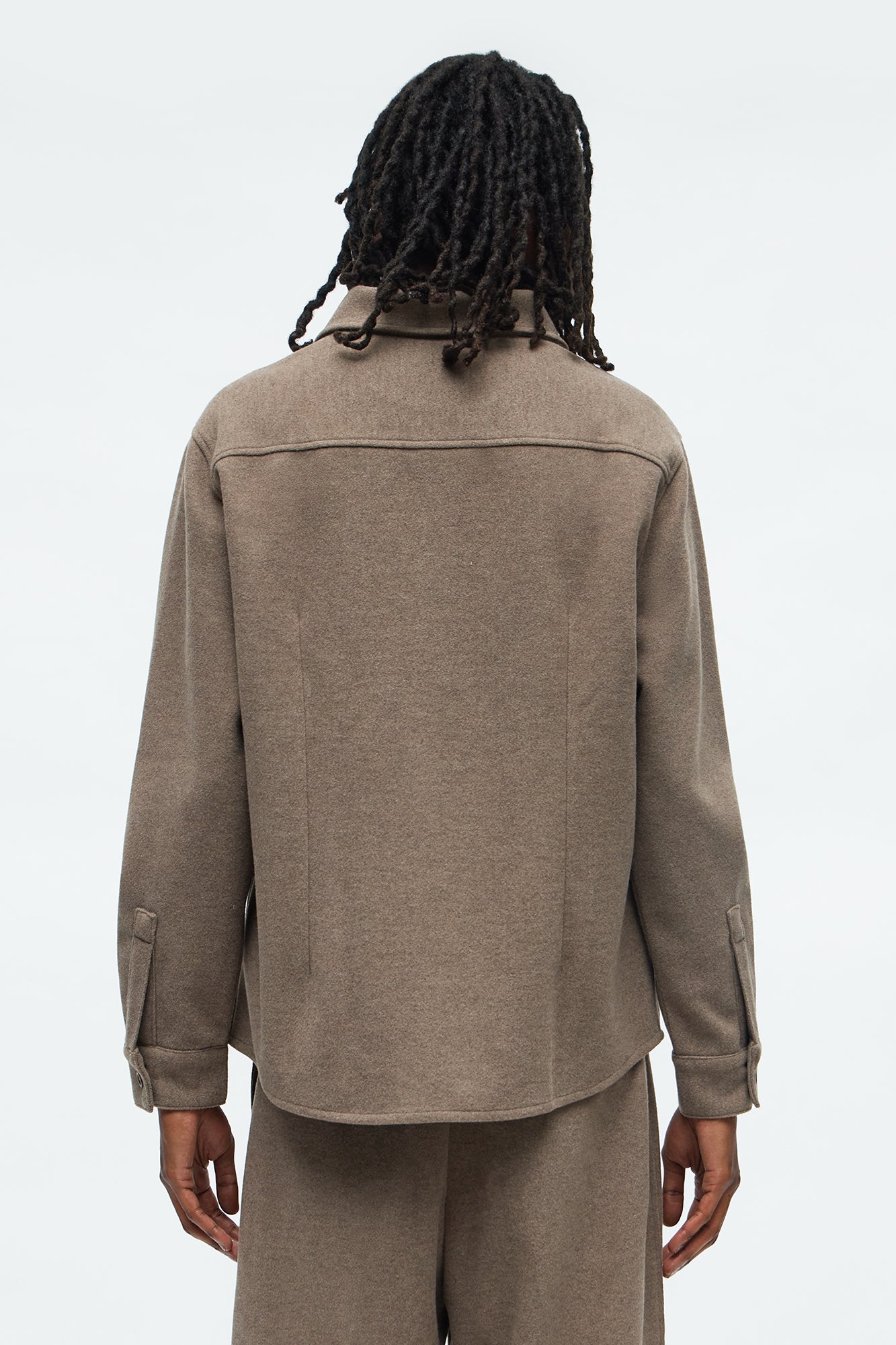 Williamsburg Hidden Placket Jacket - Brown