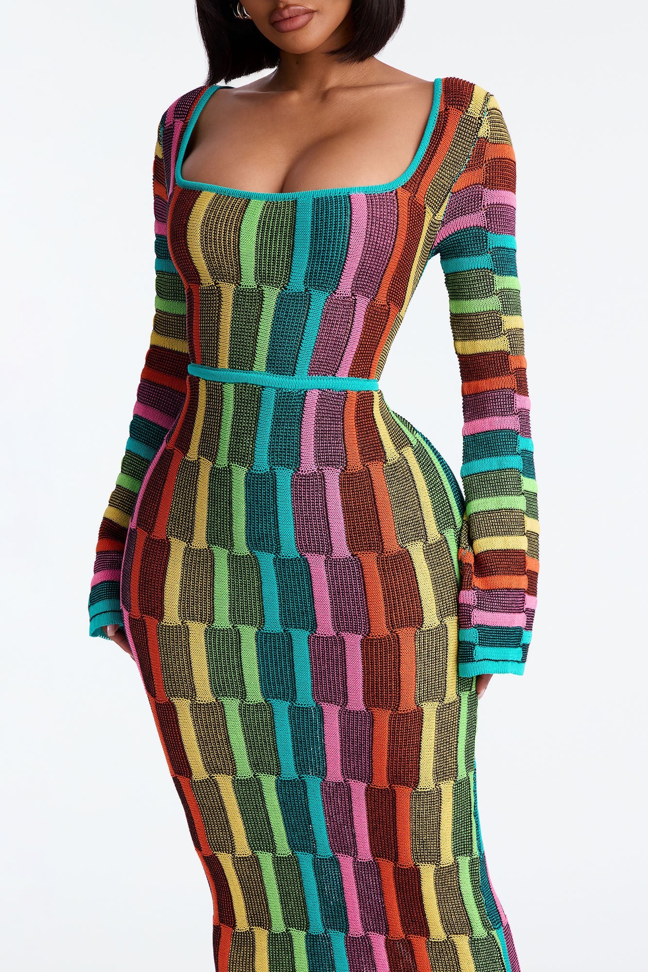 Sia Long Sleeve Maxi Dress - Multi Color