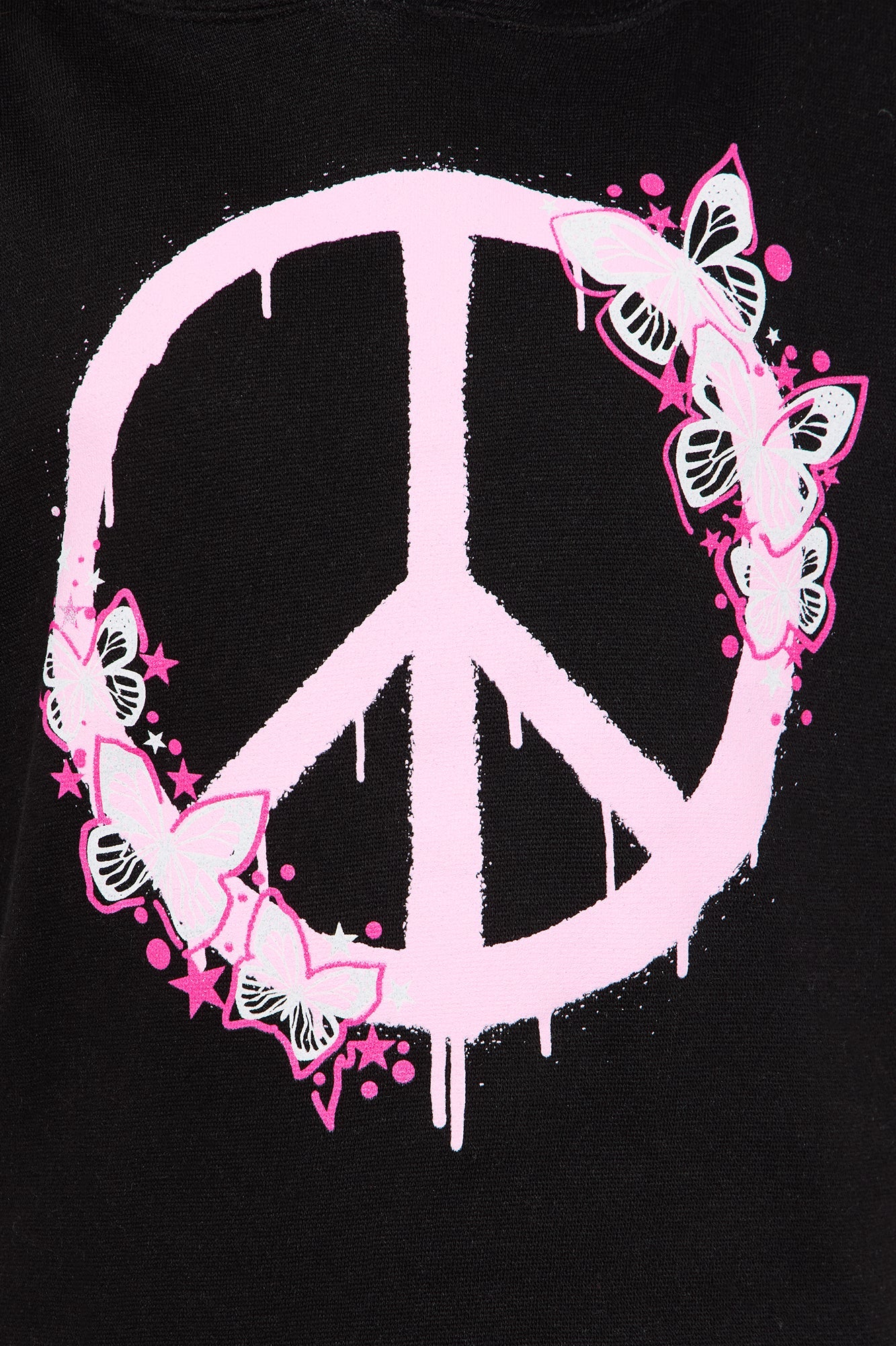 Mini Peace Is Pretty Hoodie - Black