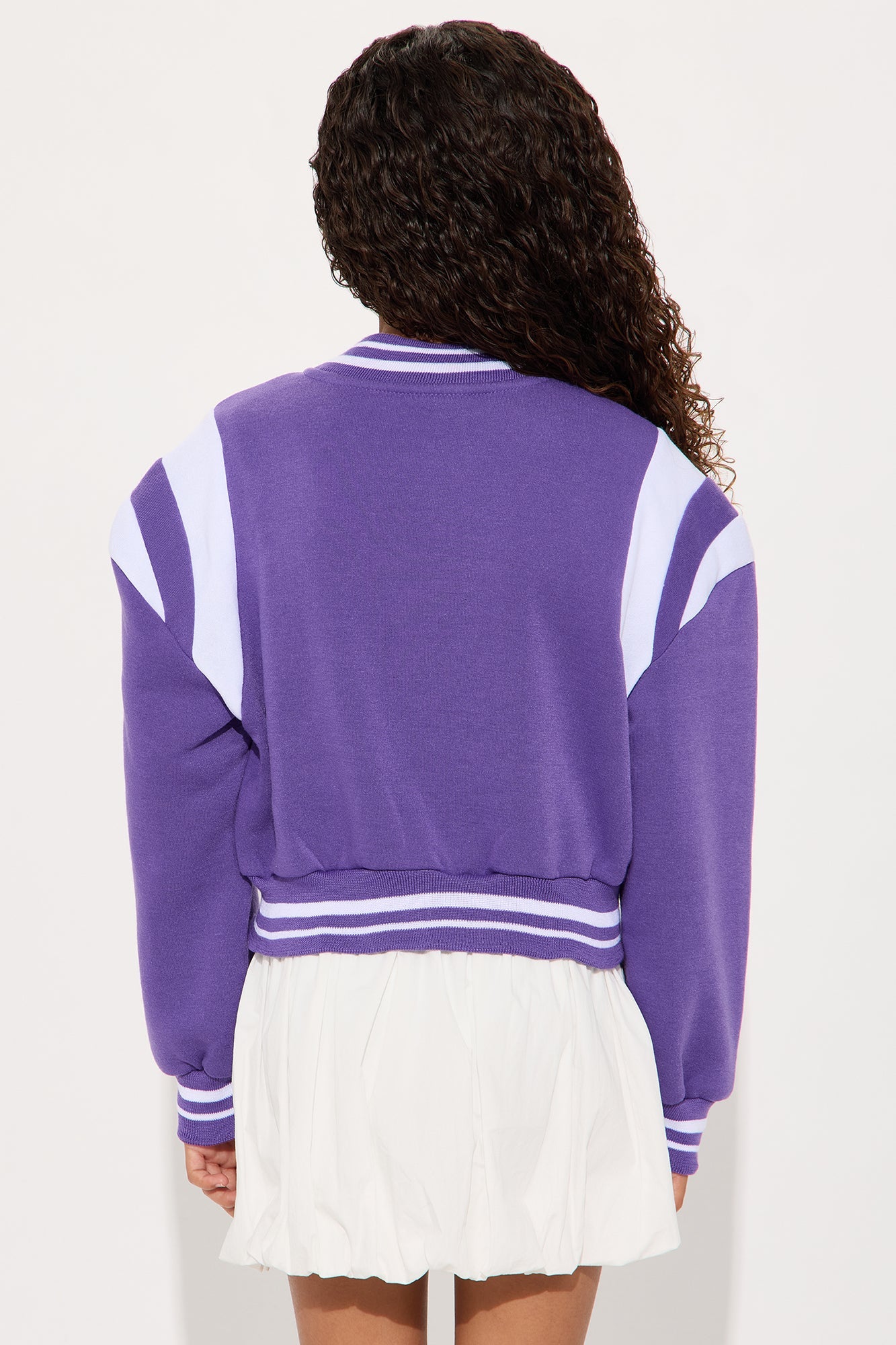 Mini Games To Play Varsity Jacket - Purple/combo