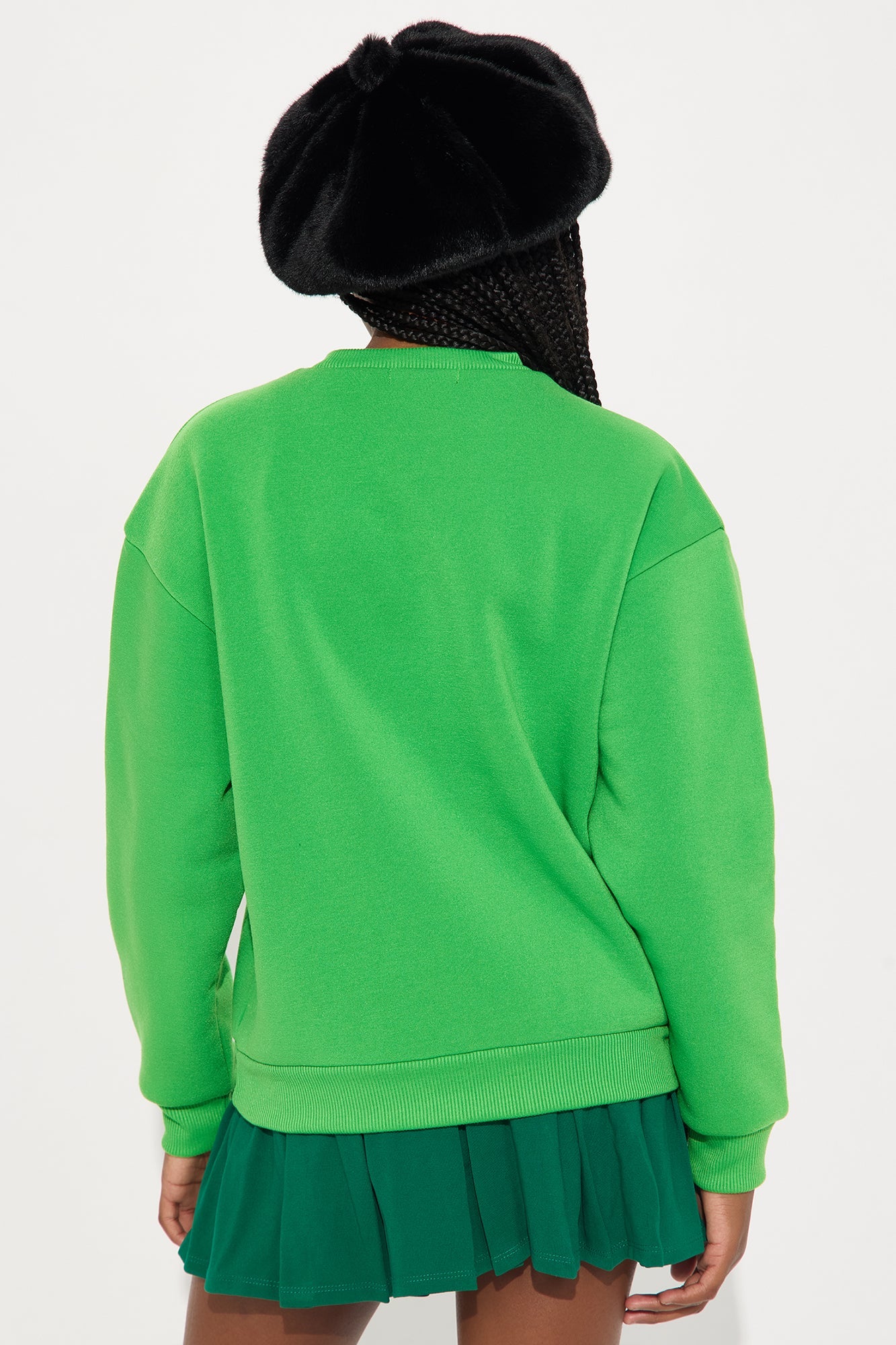 Mini Expensive And Difficult Crew Neck Sweatshirt - Green
